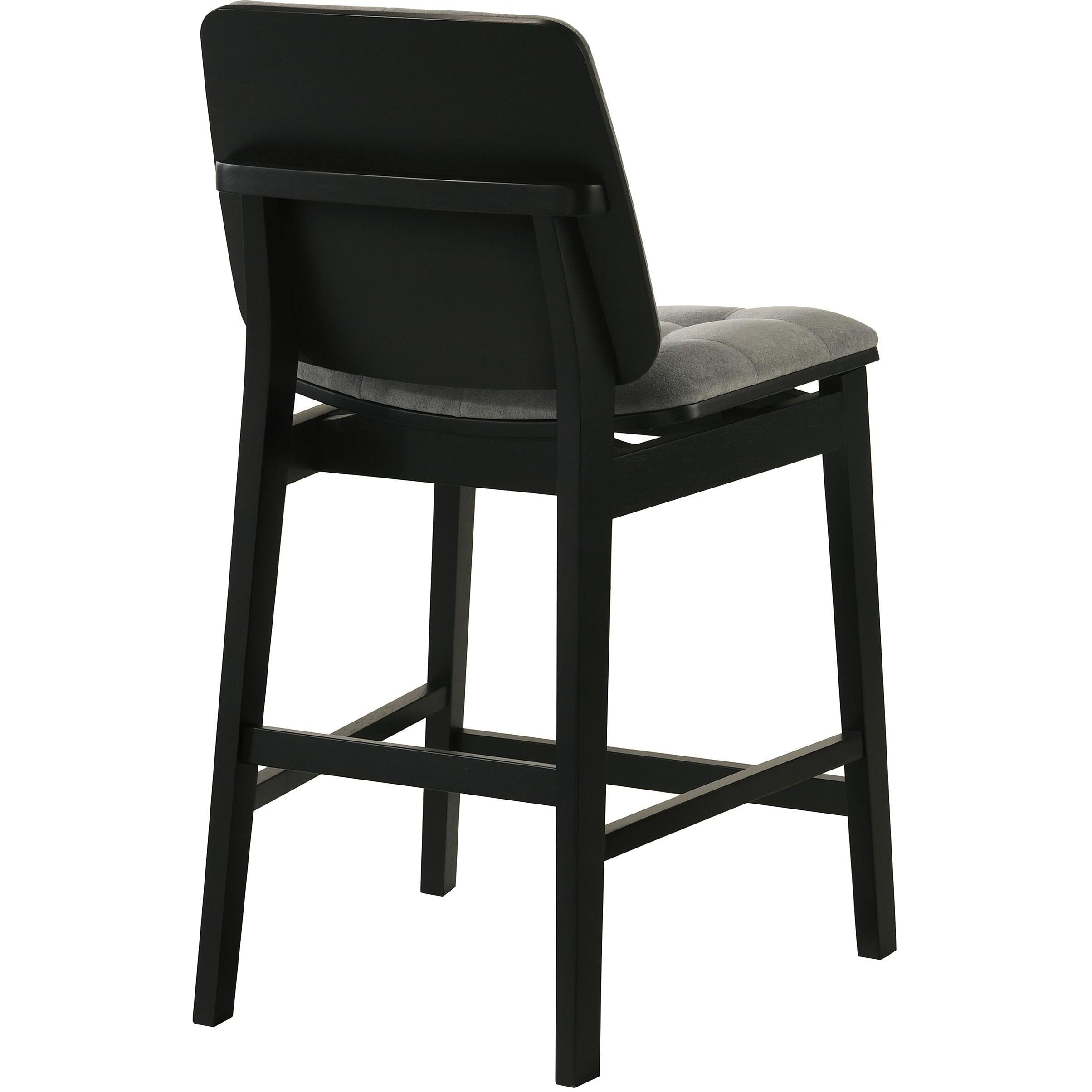  Coaster Furniture Redbridge 193969BLK Set of 2 Velvet Upholstered Counter Chair - Grey/Black IMAGE 8