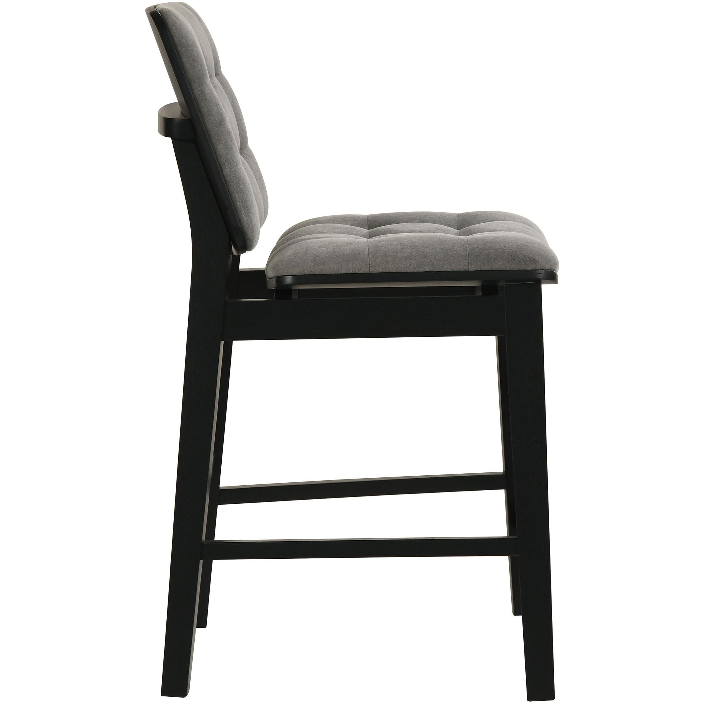  Coaster Furniture Redbridge 193969BLK Set of 2 Velvet Upholstered Counter Chair - Grey/Black IMAGE 9
