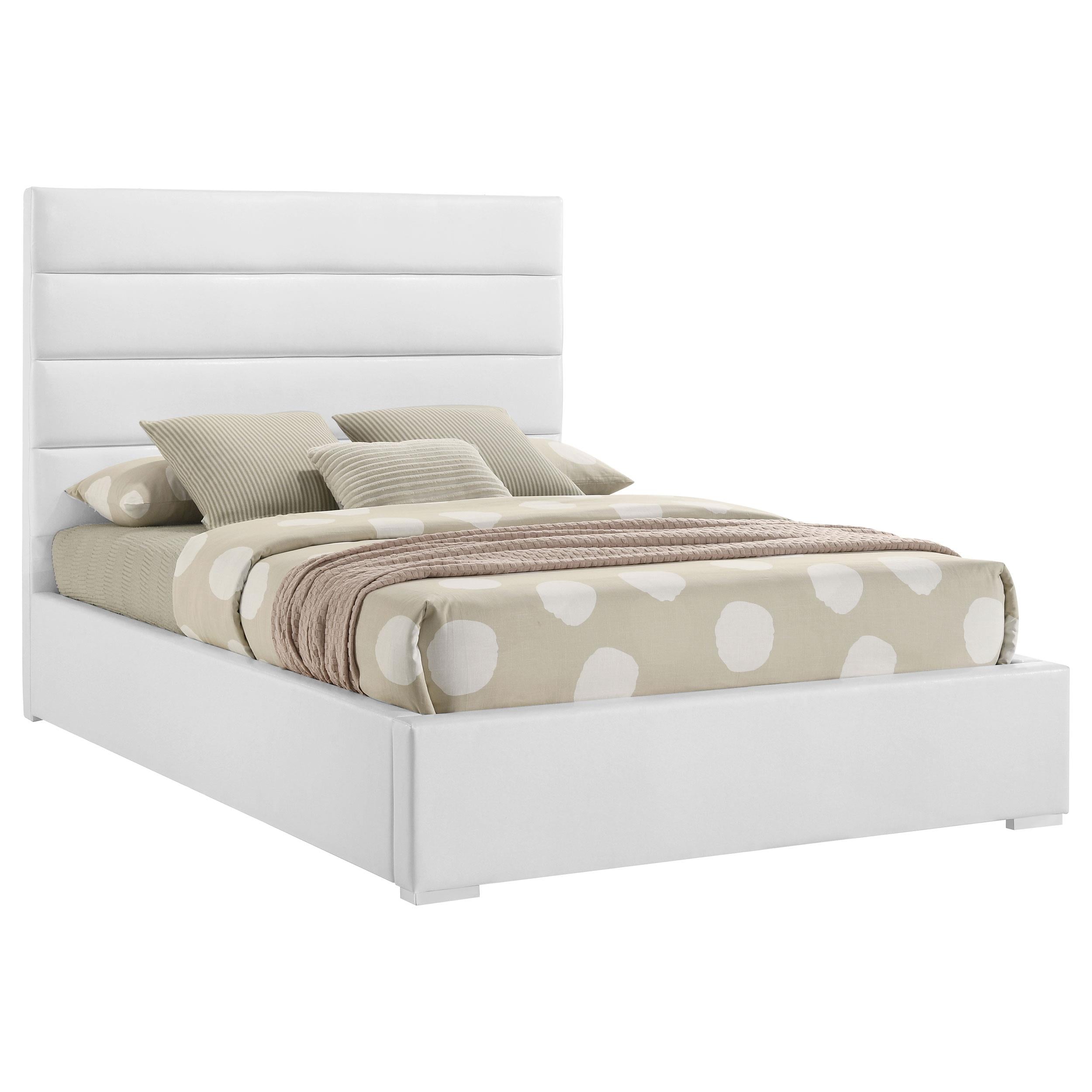  Coaster Furniture Felicity 203511F 53-inch Upholstered Full Platform Bed - White IMAGE 7