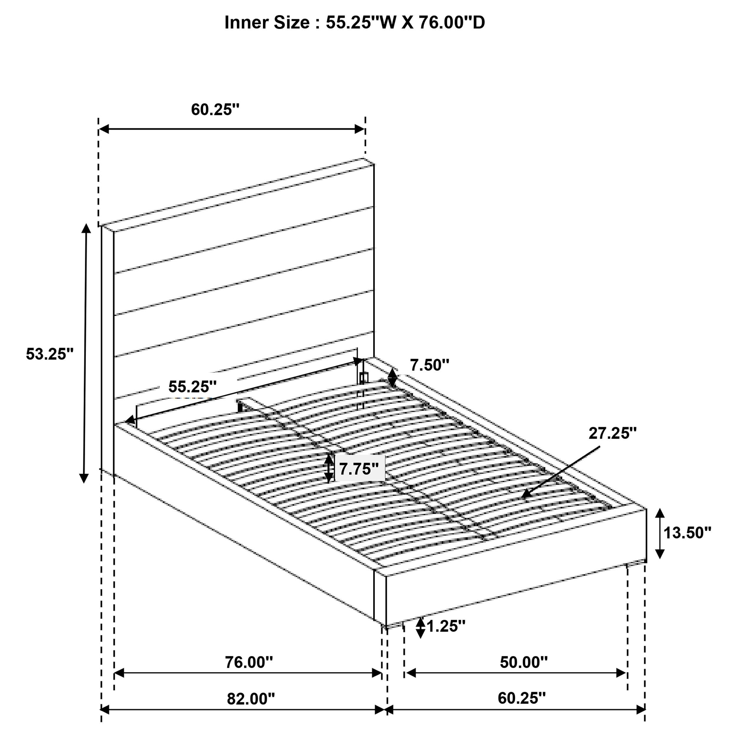  Coaster Furniture Felicity 203511F 53-inch Upholstered Full Platform Bed - White IMAGE 9