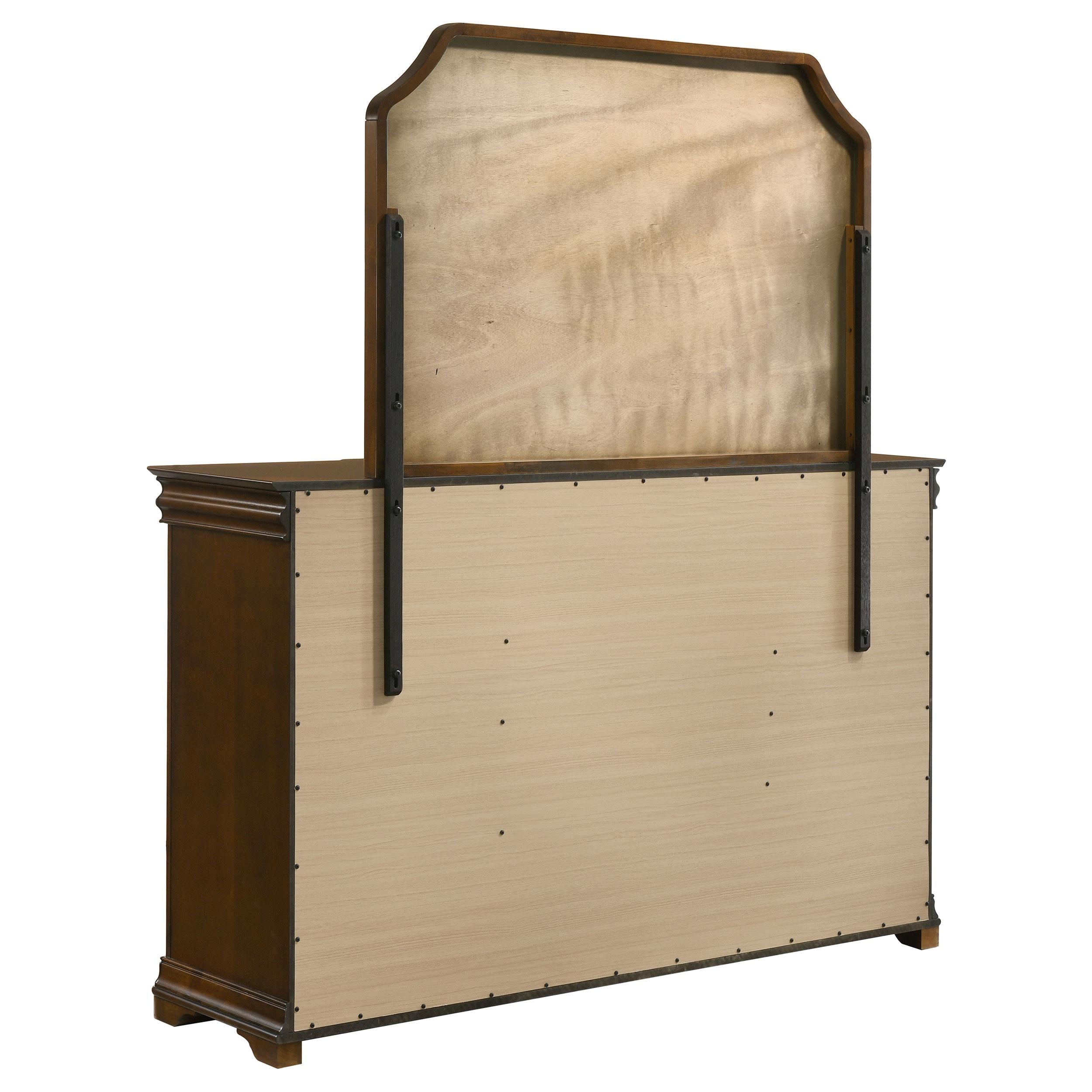  Coaster Furniture Garland 205303M 9-drawer Bedroom Dresser with Mirror - Brown Cherry IMAGE 2