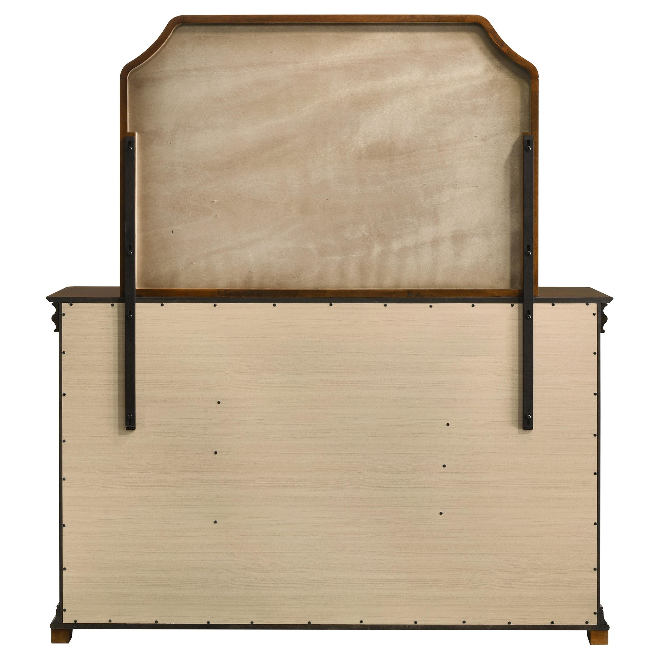  Coaster Furniture Garland 205303M 9-drawer Bedroom Dresser with Mirror - Brown Cherry IMAGE 5