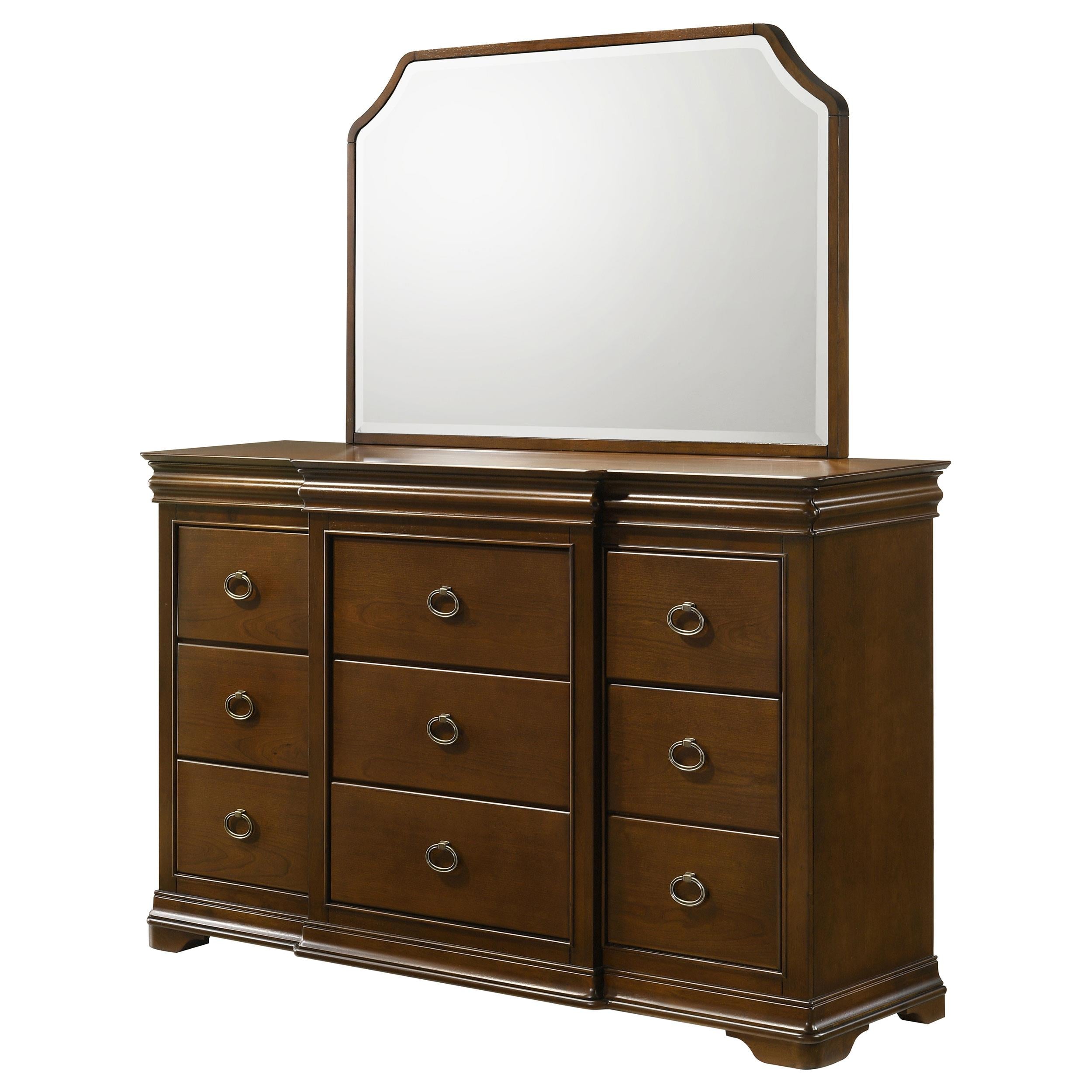  Coaster Furniture Garland 205303M 9-drawer Bedroom Dresser with Mirror - Brown Cherry IMAGE 9