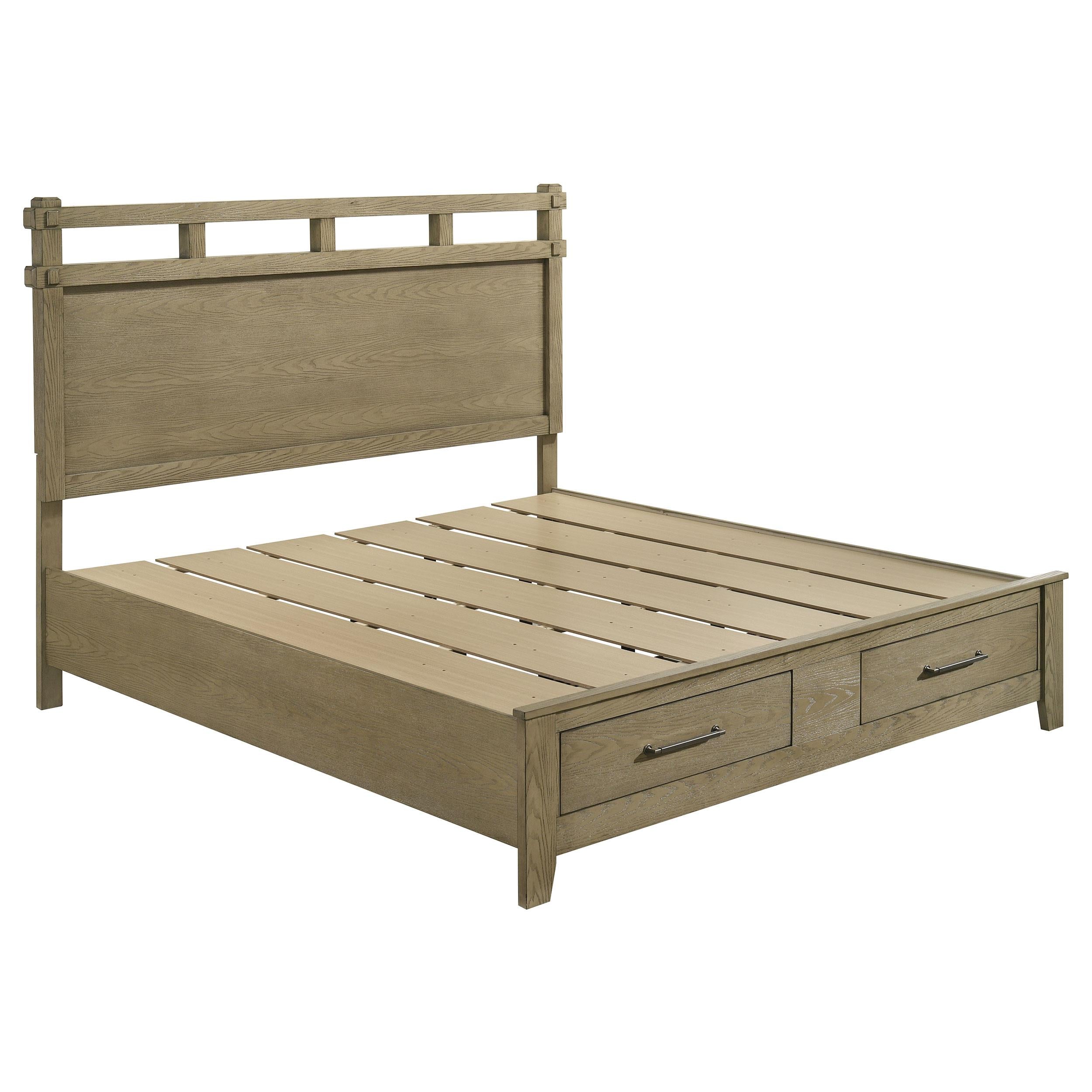  Coaster Furniture Hazlewood 207530KE 59-inch Eastern King Storage Bed - Vineyard Oak IMAGE 1