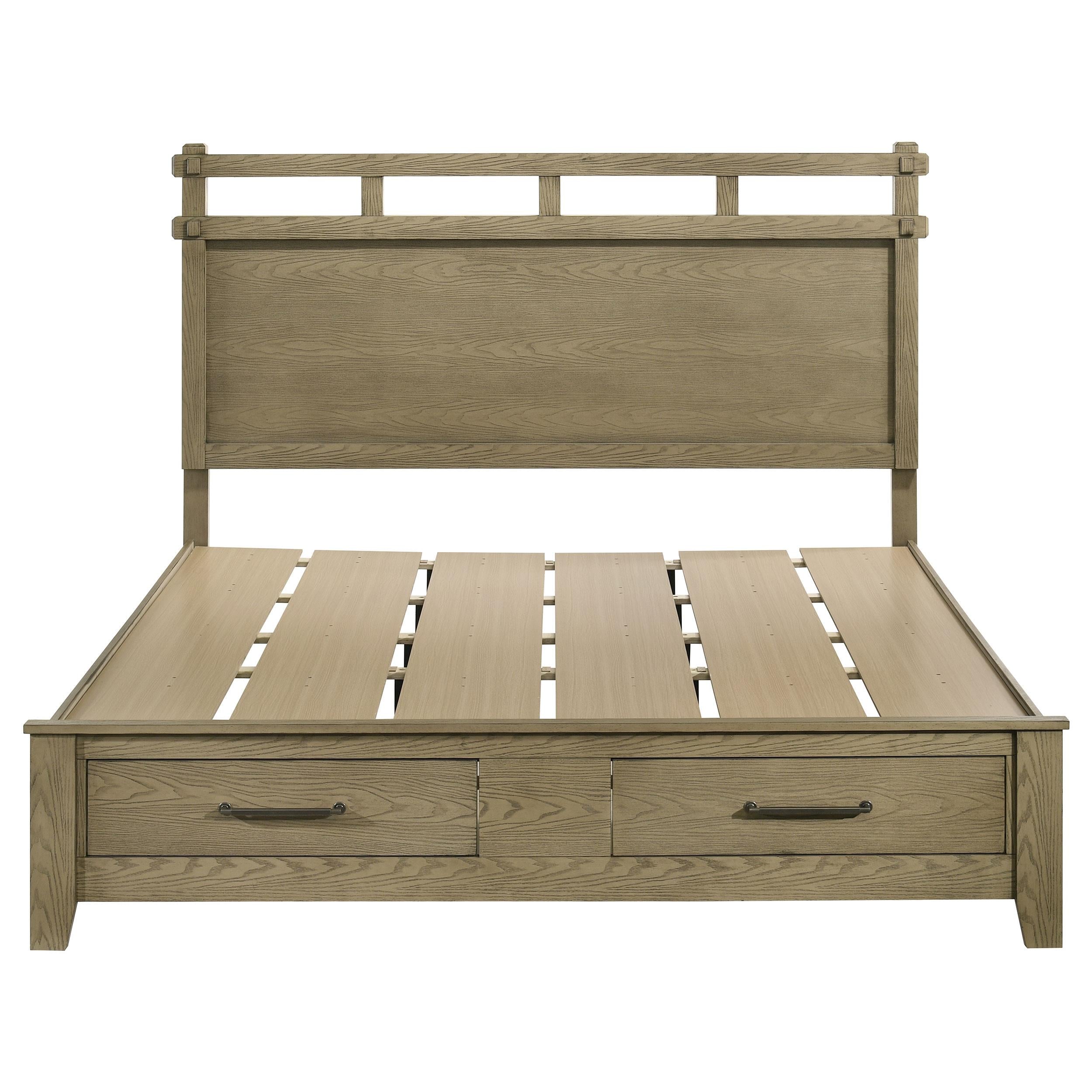  Coaster Furniture Hazlewood 207530KE 59-inch Eastern King Storage Bed - Vineyard Oak IMAGE 3