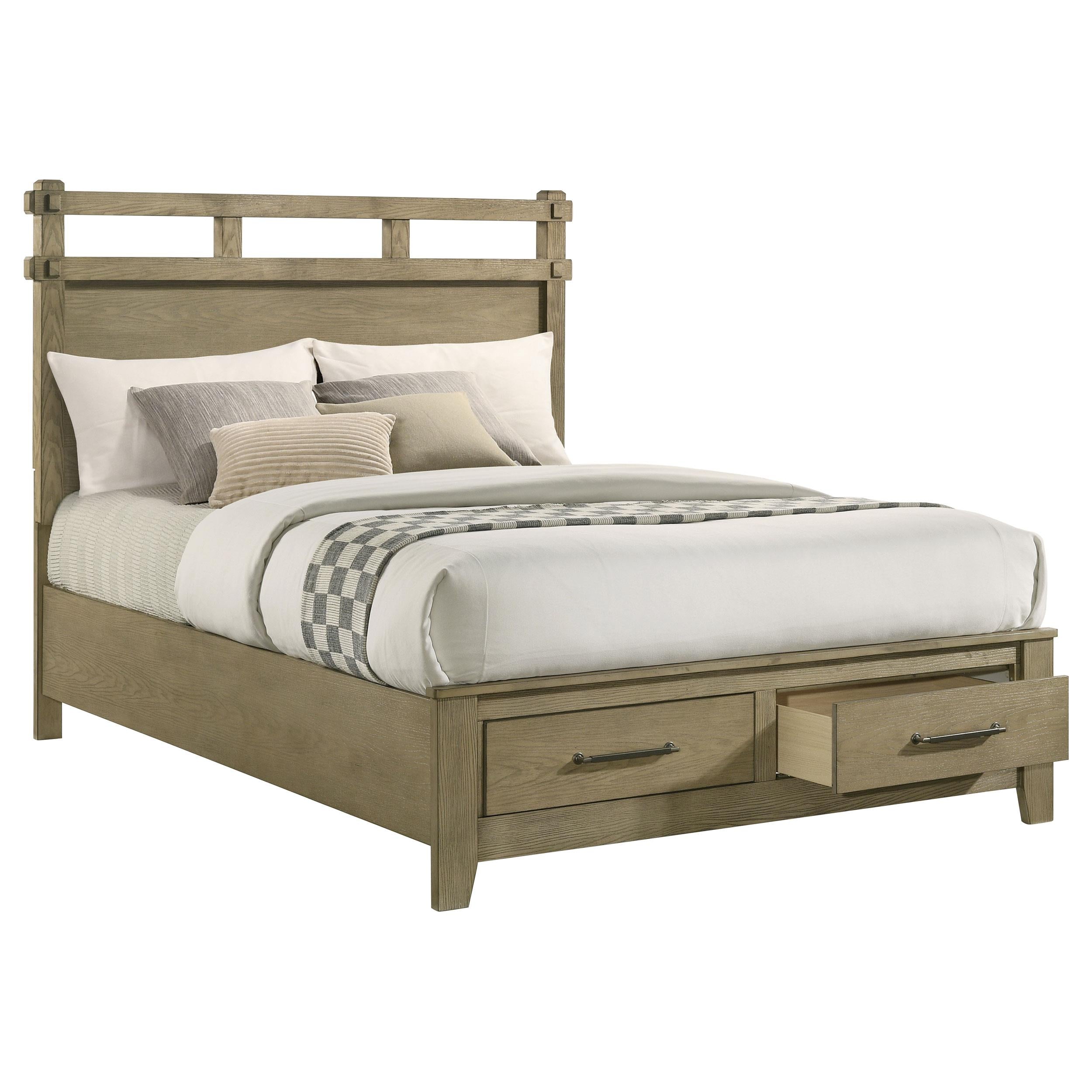  Coaster Furniture Hazlewood 207530Q 59-inch Queen Panel Storage Bed - Vineyard Oak IMAGE 6