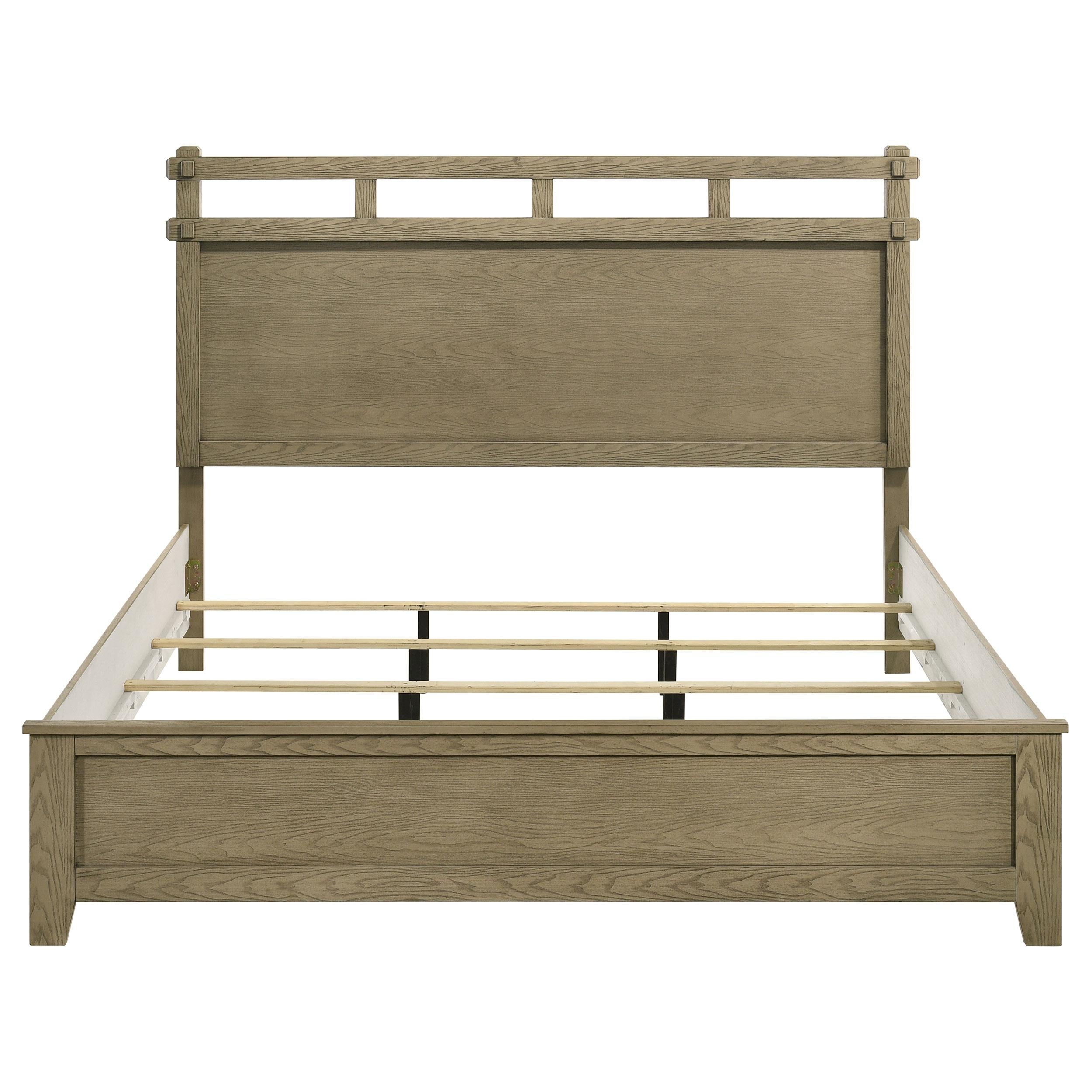  Coaster Furniture Hazlewood 207531KE 61-inch Eastern King Panel Bed - Vineyard Oak IMAGE 2