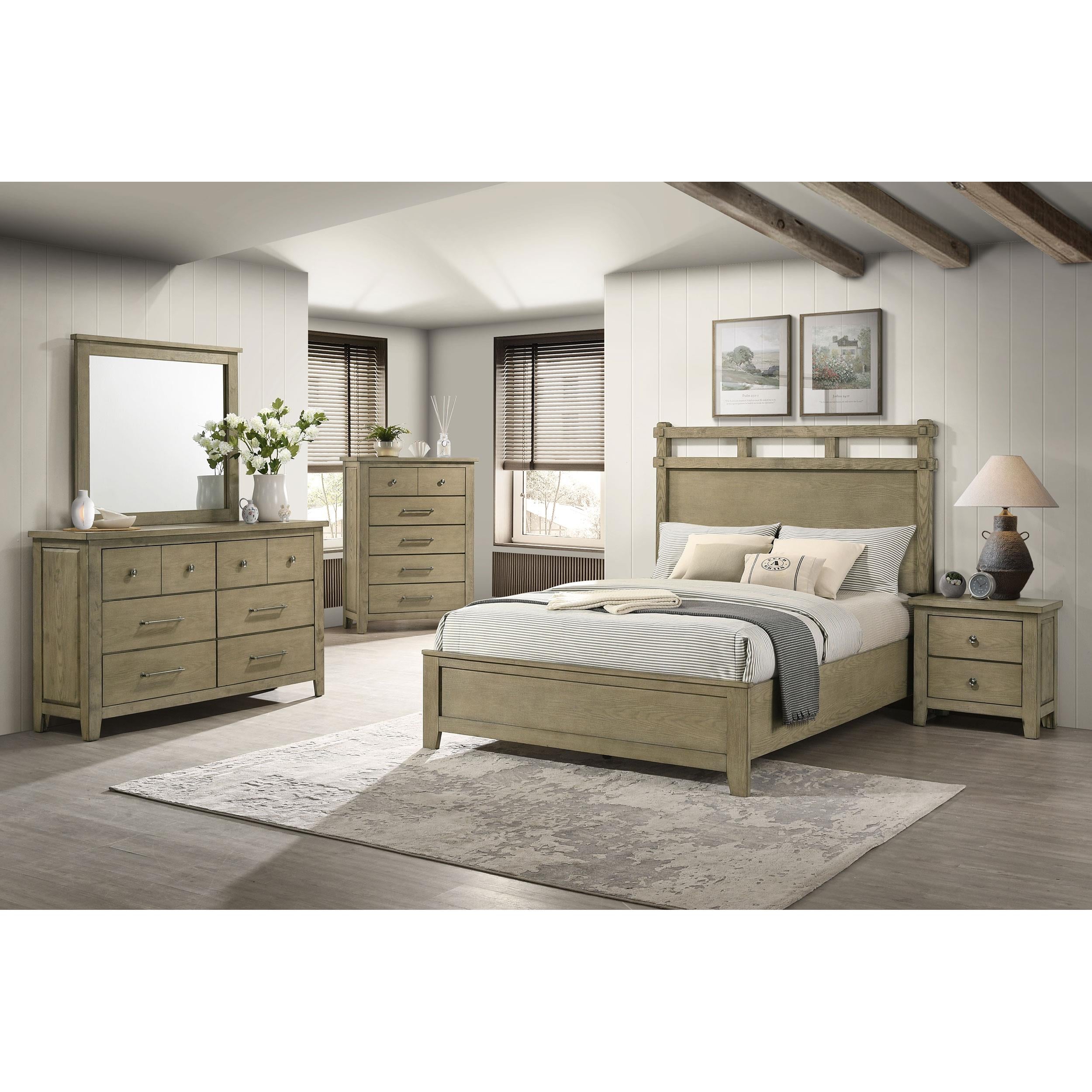  Coaster Furniture Hazlewood 207531KE 61-inch Eastern King Panel Bed - Vineyard Oak IMAGE 9