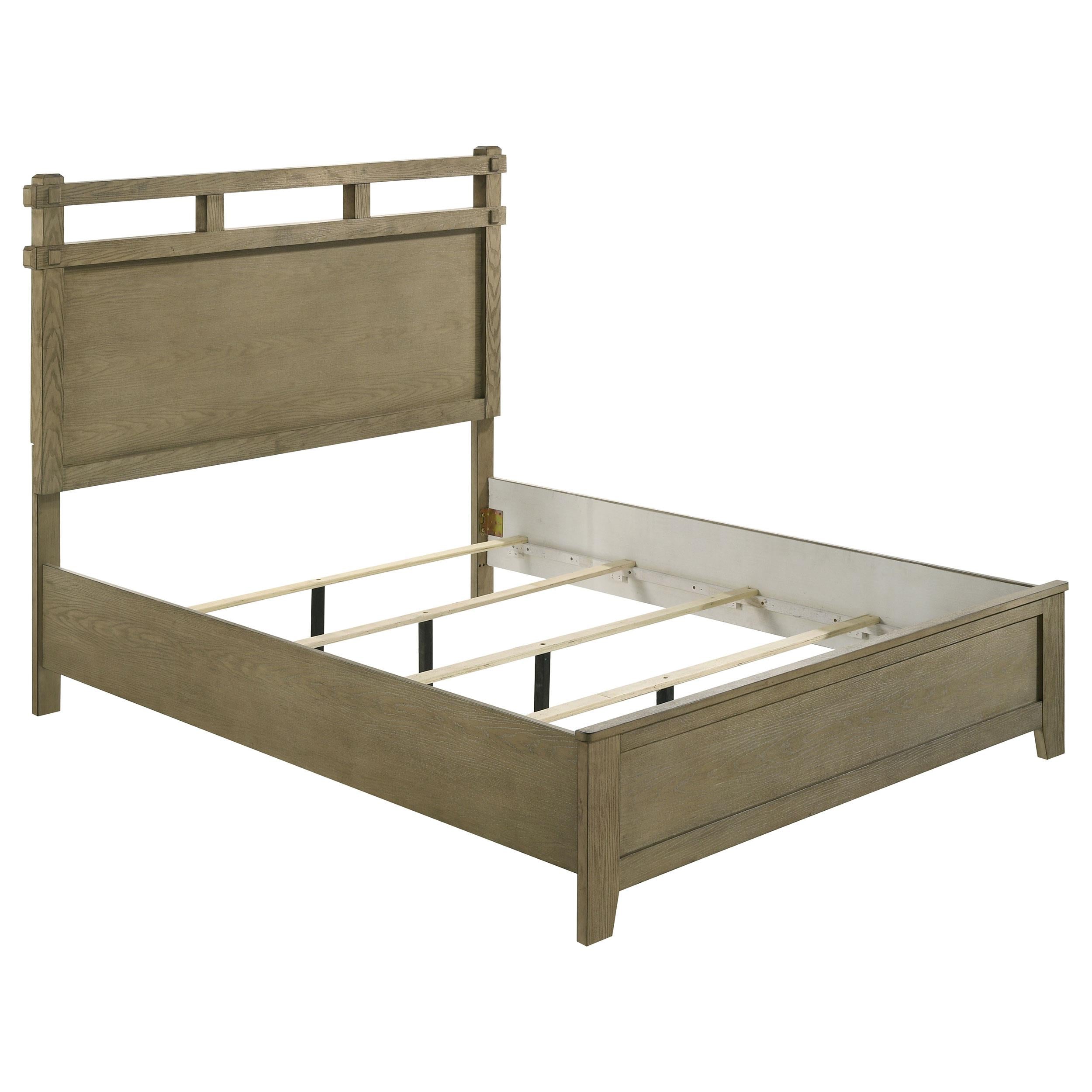  Coaster Furniture Hazlewood 207531Q 61-inch Queen Panel Bed - Vineyard Oak IMAGE 1