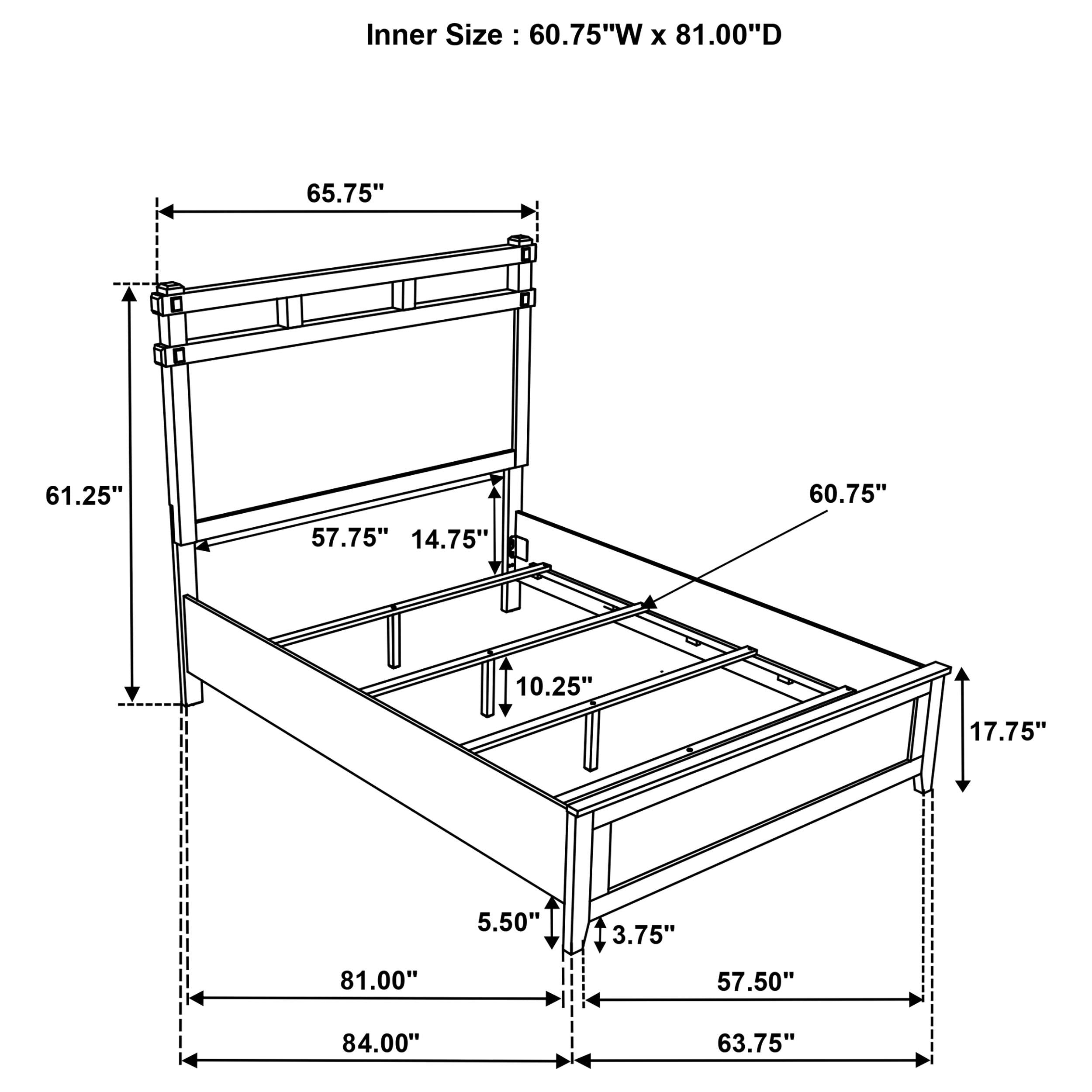  Coaster Furniture Hazlewood 207531Q 61-inch Queen Panel Bed - Vineyard Oak IMAGE 10
