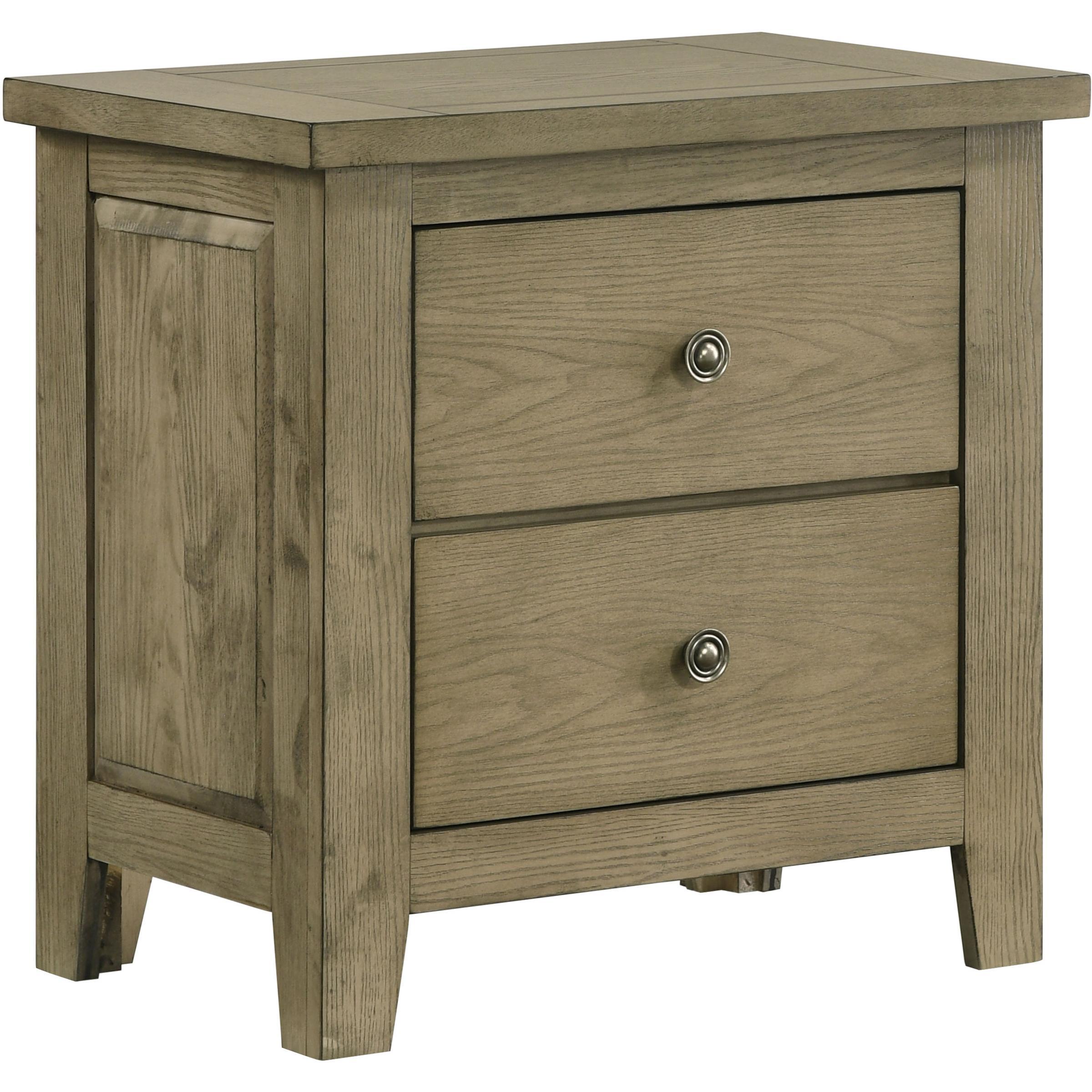  Coaster Furniture Hazlewood 207532 2-drawer Nightstand Bedside Table - Vineyard Oak IMAGE 1