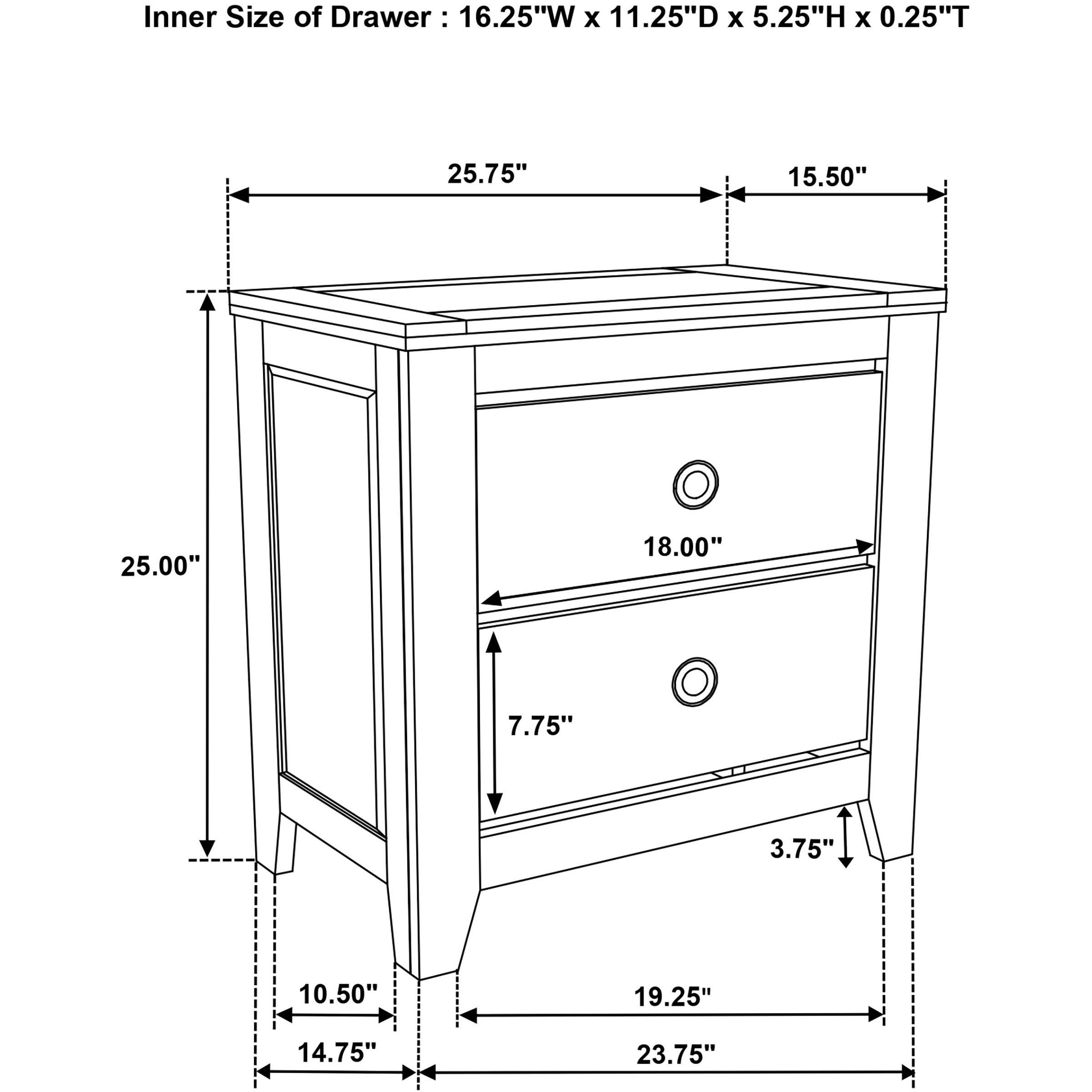  Coaster Furniture Hazlewood 207532 2-drawer Nightstand Bedside Table - Vineyard Oak IMAGE 13