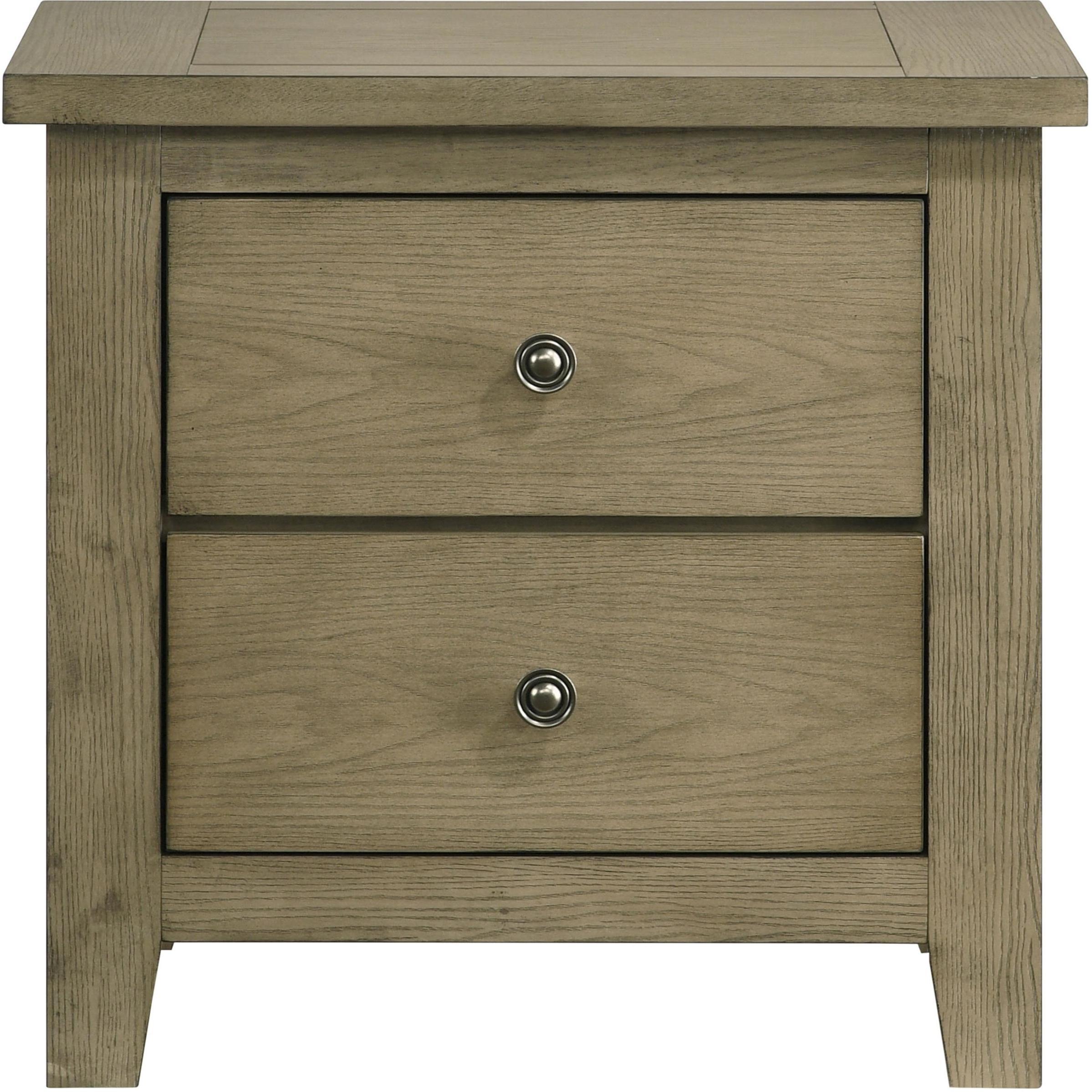  Coaster Furniture Hazlewood 207532 2-drawer Nightstand Bedside Table - Vineyard Oak IMAGE 3