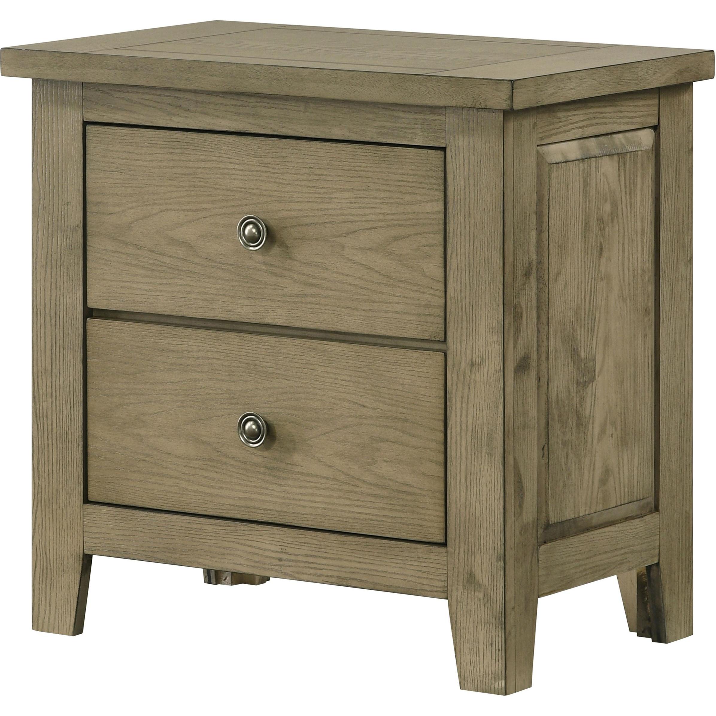  Coaster Furniture Hazlewood 207532 2-drawer Nightstand Bedside Table - Vineyard Oak IMAGE 4