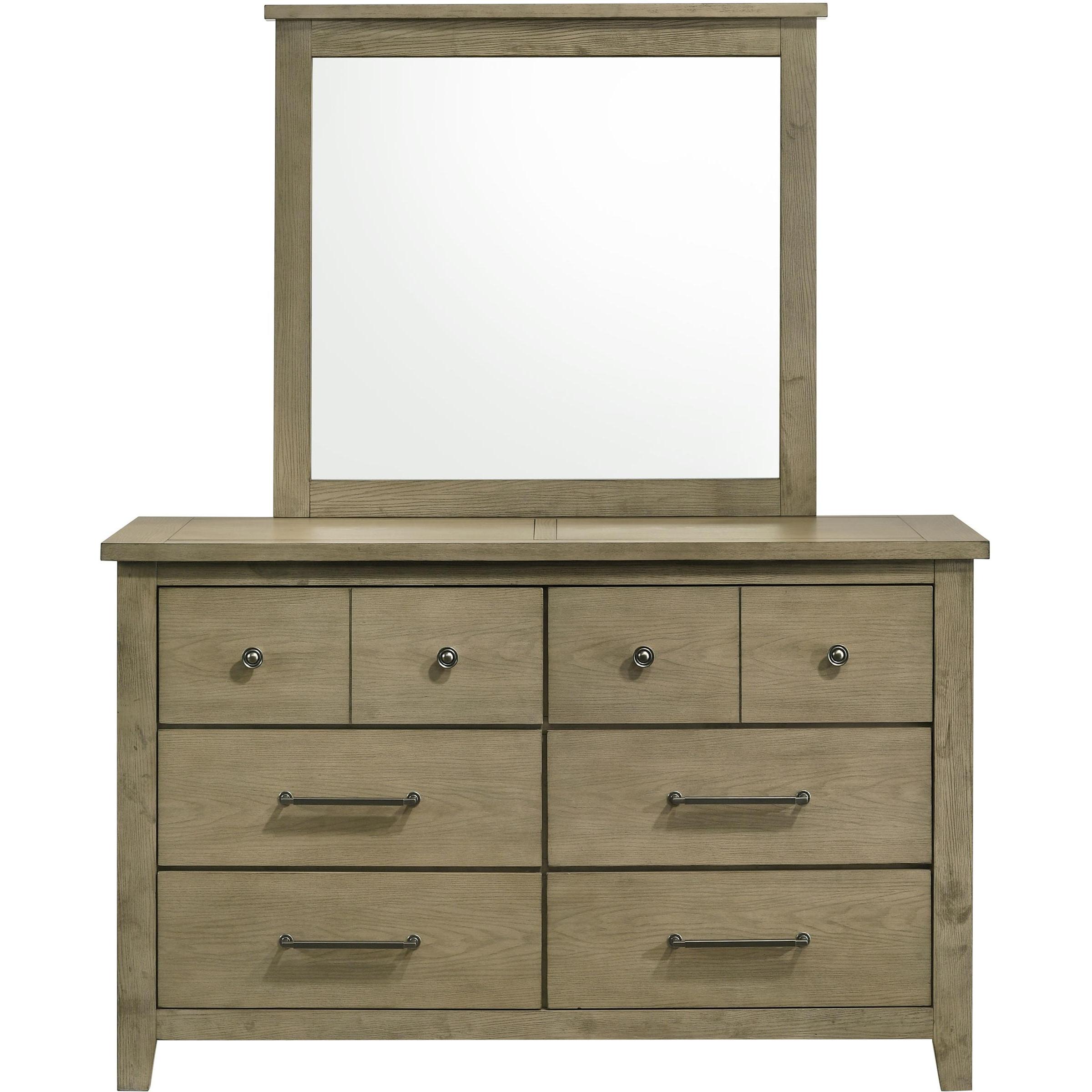  Coaster Furniture Hazlewood 207533M 6-drawer Bedroom Dresser with Mirror - Vineyard Oak IMAGE 3