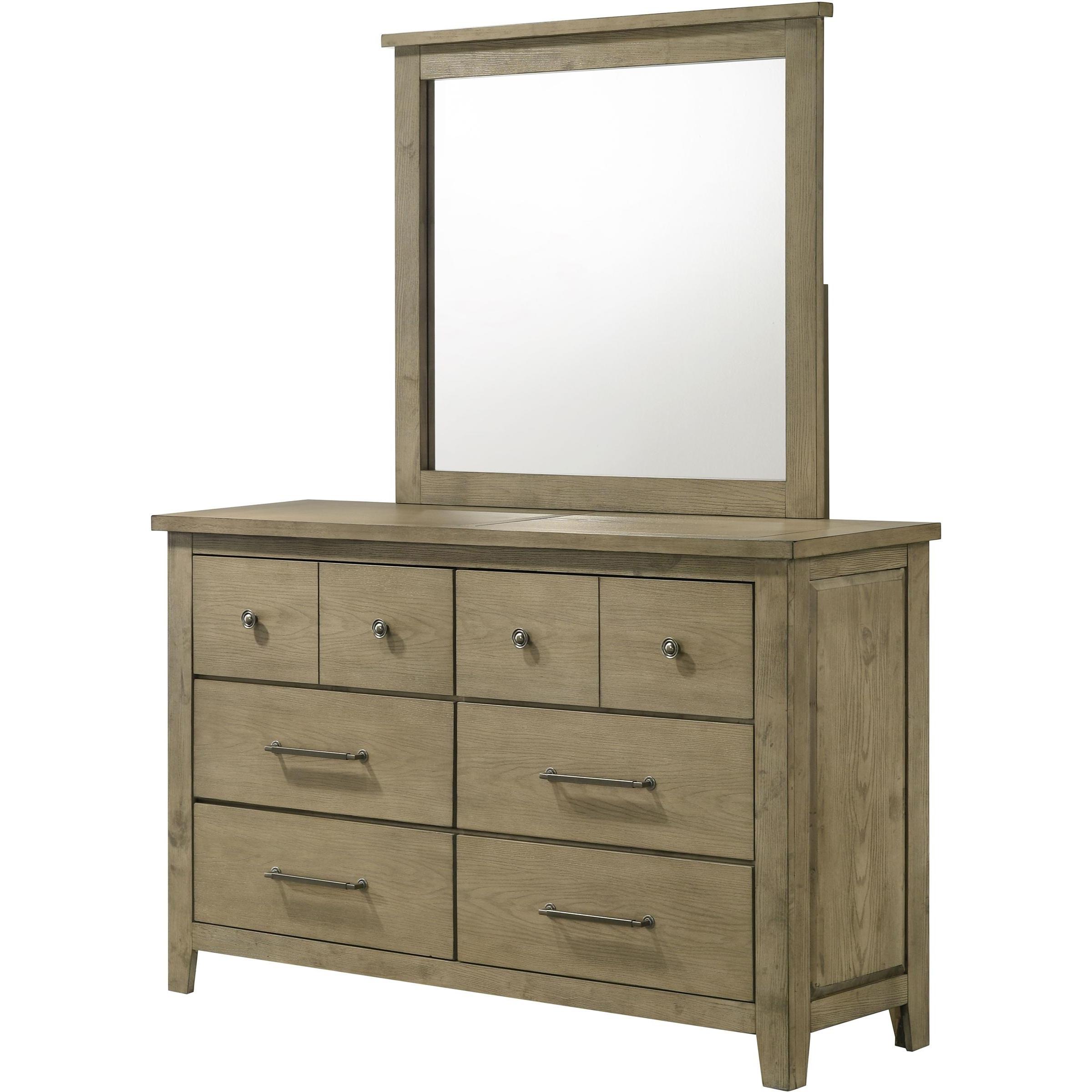  Coaster Furniture Hazlewood 207533M 6-drawer Bedroom Dresser with Mirror - Vineyard Oak IMAGE 4