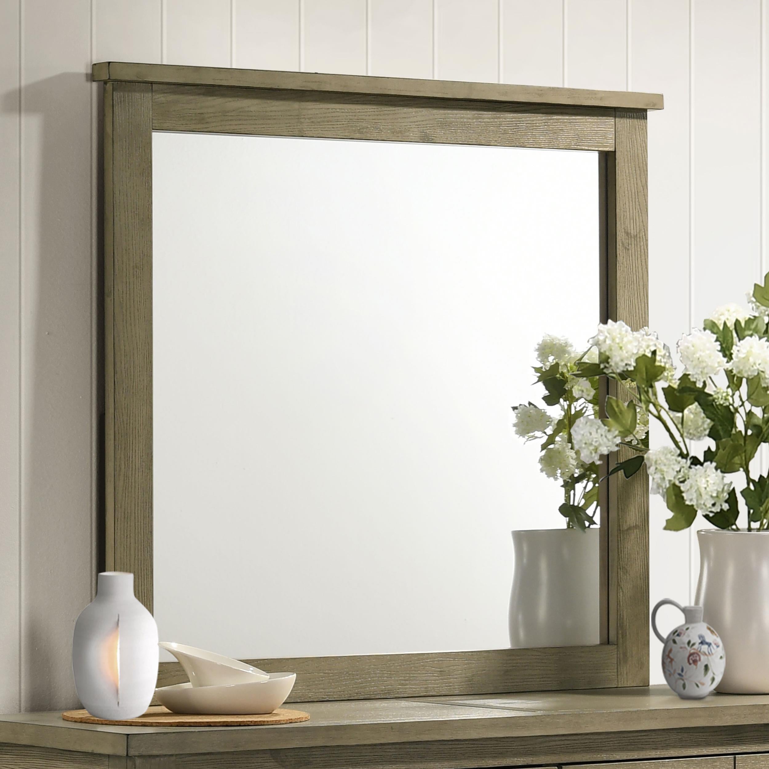  Coaster Furniture Hazlewood 207534 Dresser Mirror - Vineyard Oak IMAGE 5