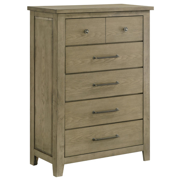 Coaster Furniture Hazlewood 207535 5-drawer Bedroom Chest - Vineyard Oak