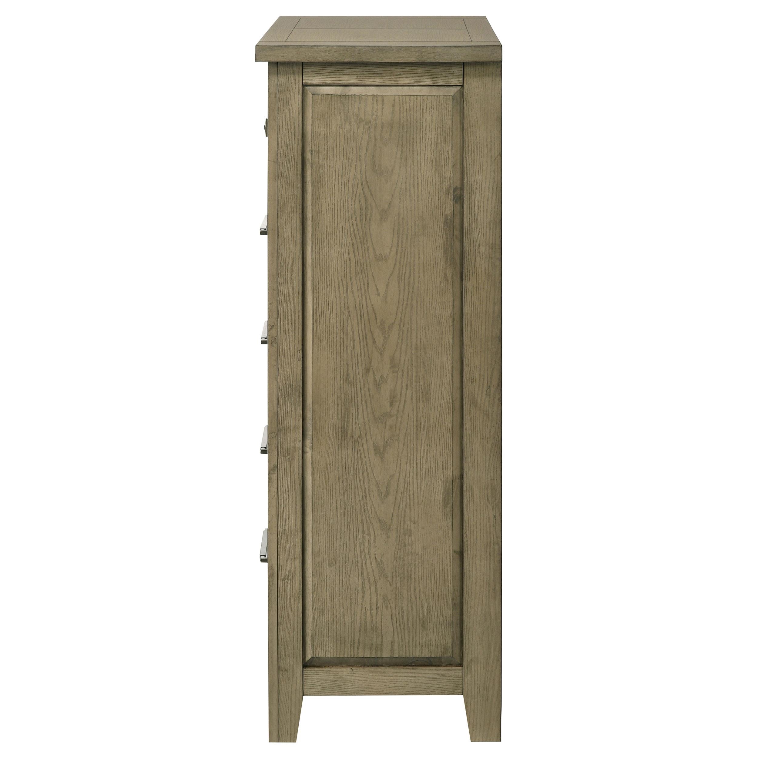  Coaster Furniture Hazlewood 207535 5-drawer Bedroom Chest - Vineyard Oak IMAGE 2