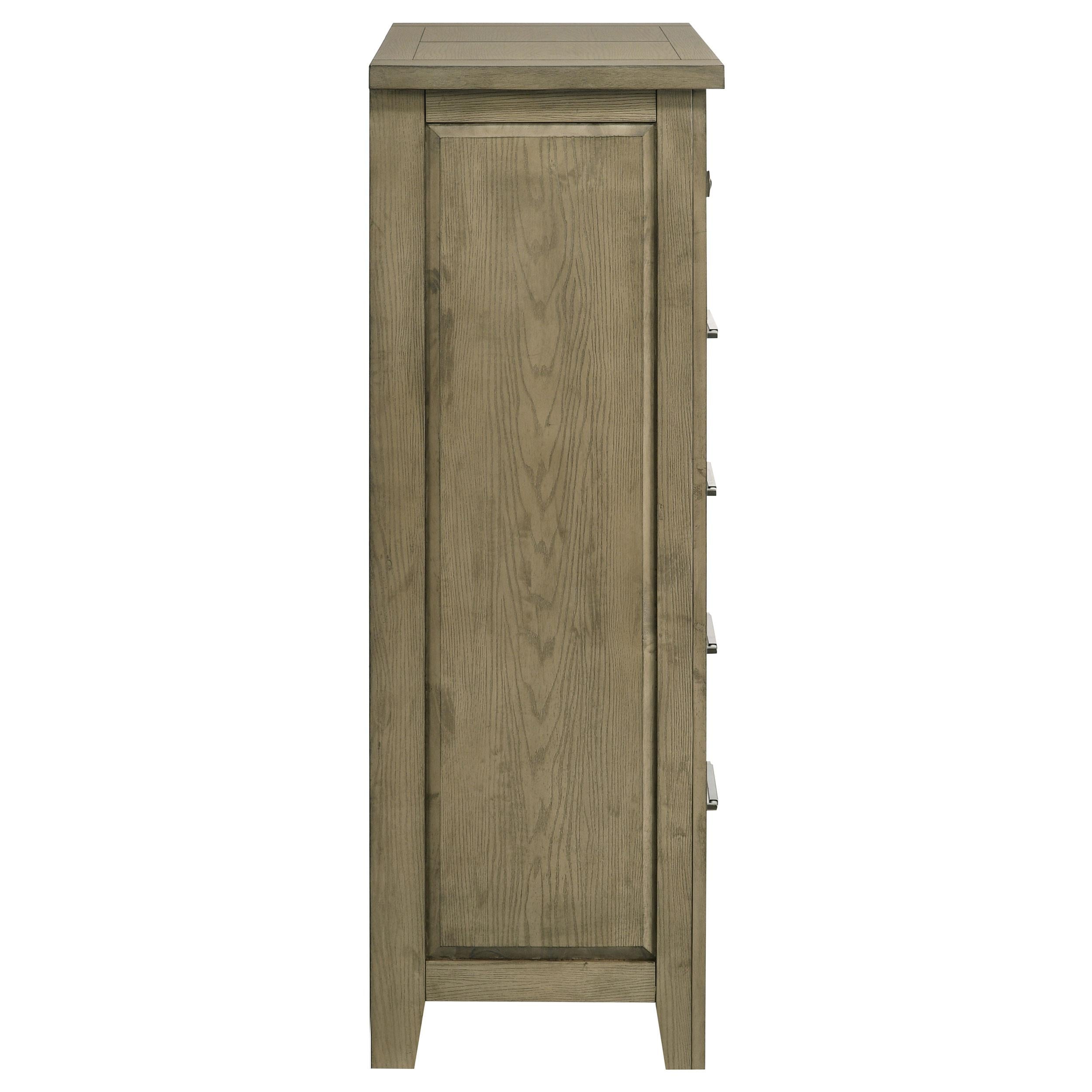  Coaster Furniture Hazlewood 207535 5-drawer Bedroom Chest - Vineyard Oak IMAGE 3