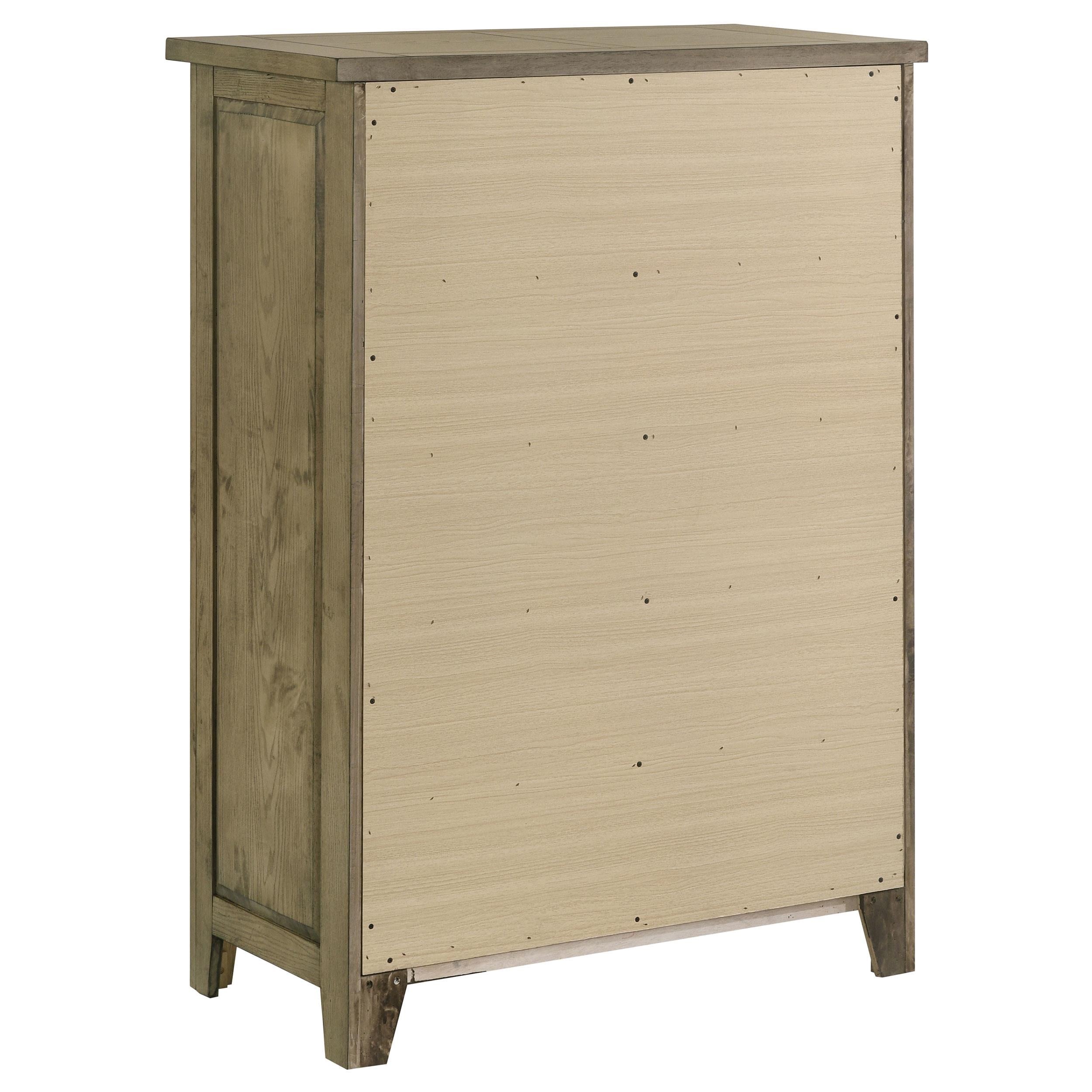  Coaster Furniture Hazlewood 207535 5-drawer Bedroom Chest - Vineyard Oak IMAGE 4