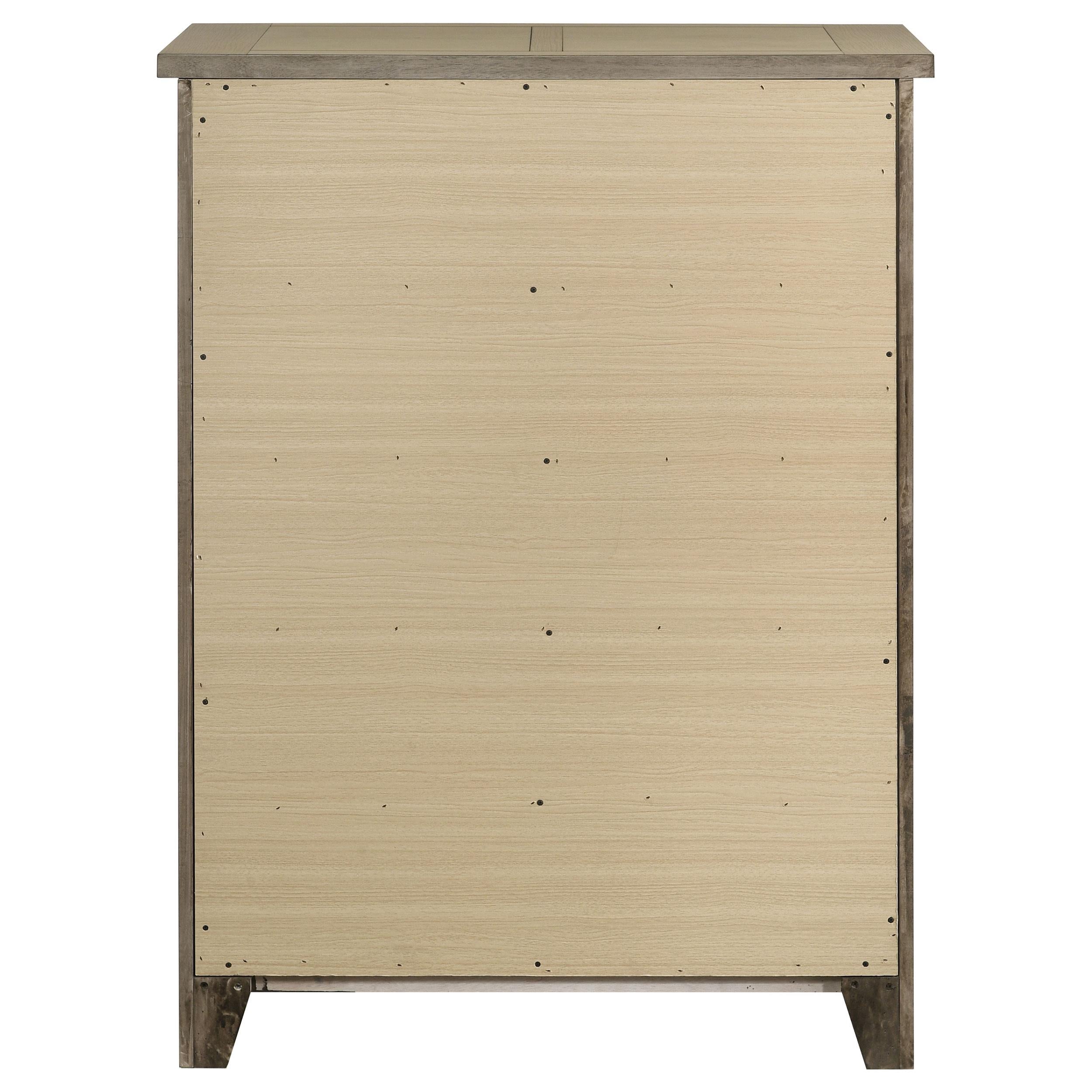  Coaster Furniture Hazlewood 207535 5-drawer Bedroom Chest - Vineyard Oak IMAGE 6