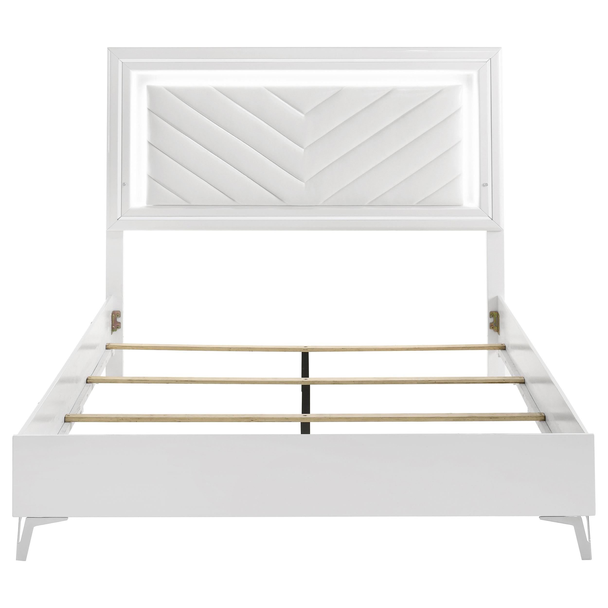  Coaster Furniture Cassia 215791Q Queen LED Panel Bed - White High Gloss IMAGE 11