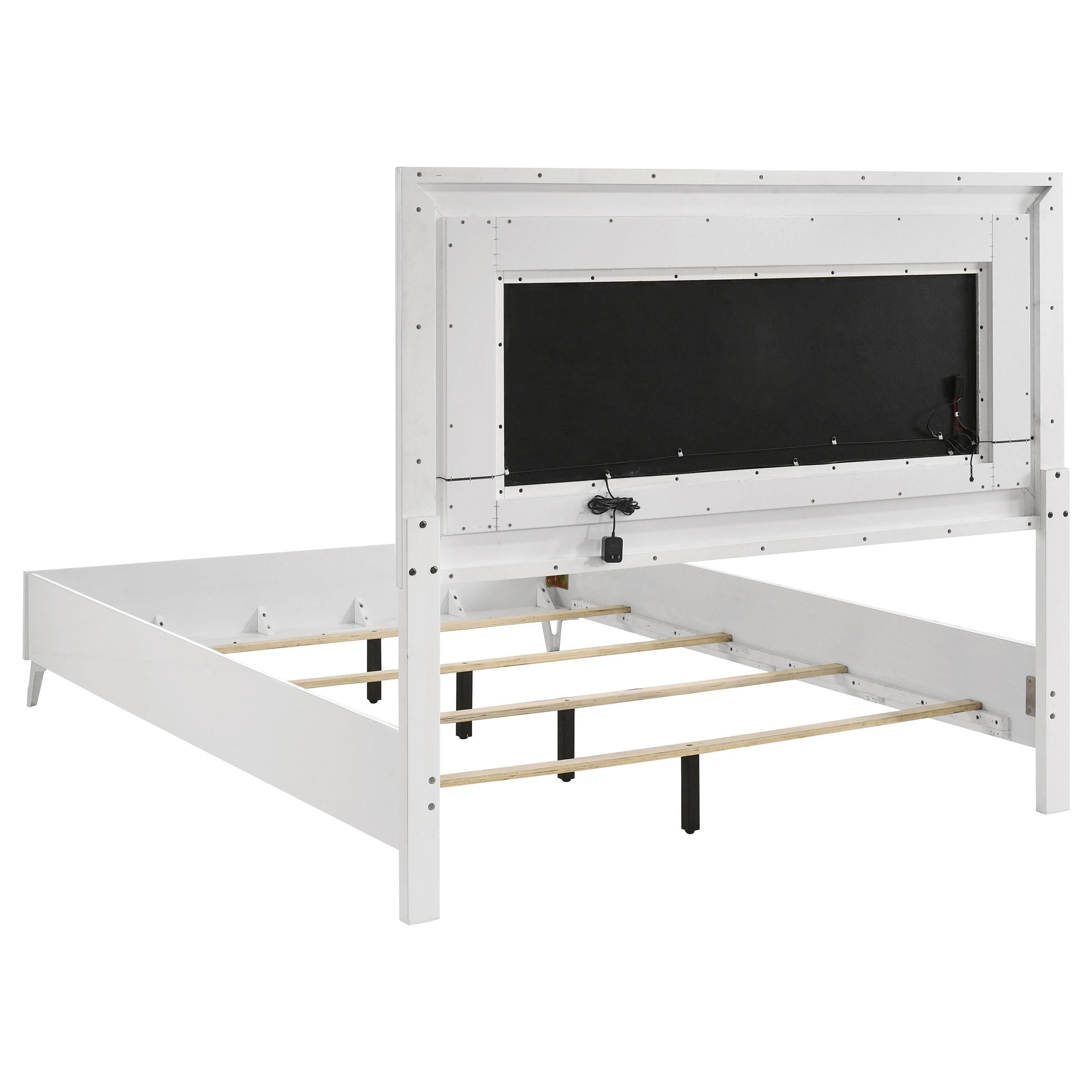  Coaster Furniture Cassia 215791Q Queen LED Panel Bed - White High Gloss IMAGE 2