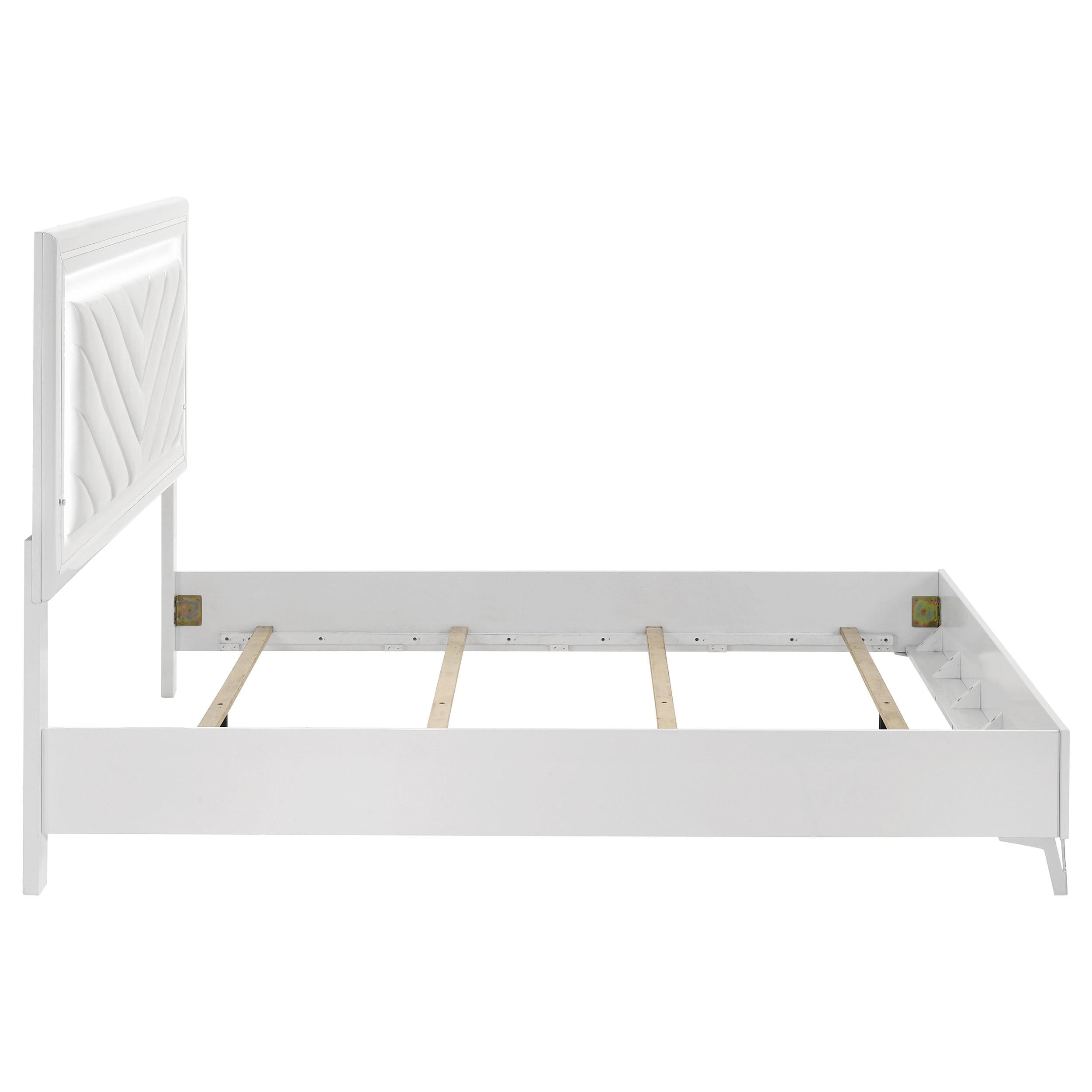  Coaster Furniture Cassia 215791Q Queen LED Panel Bed - White High Gloss IMAGE 4