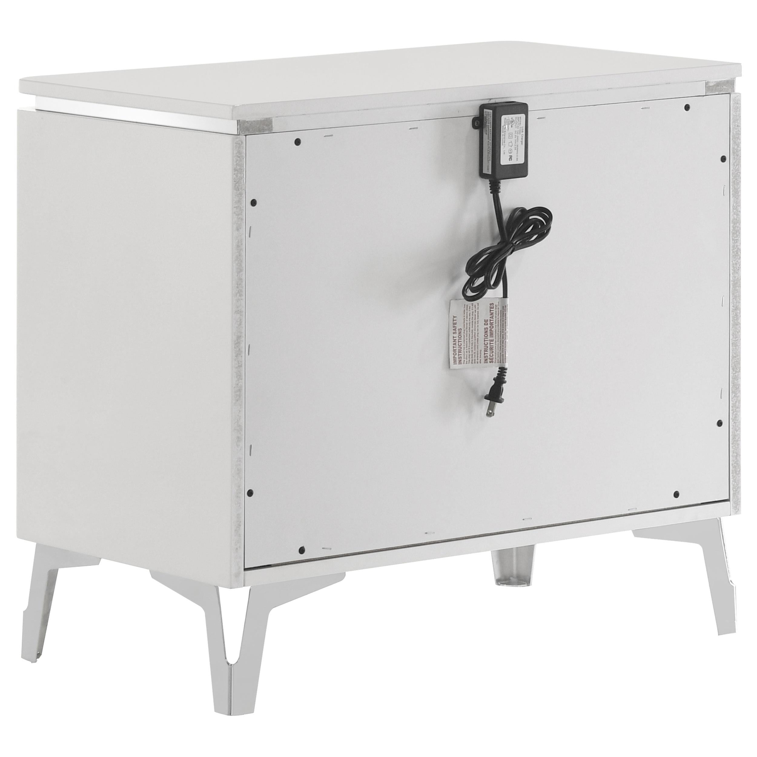  Coaster Furniture Cassia 215792 2-drawer Nightstand Bedside Table - White High Gloss IMAGE 12