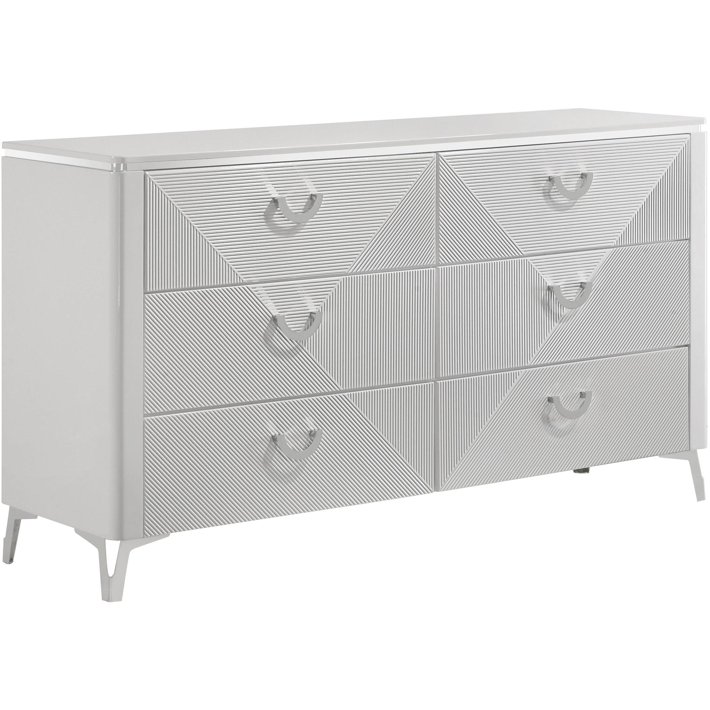  Coaster Furniture Cassia 215793 6-drawer Bedroom Dresser Cabinet - White High Gloss IMAGE 1