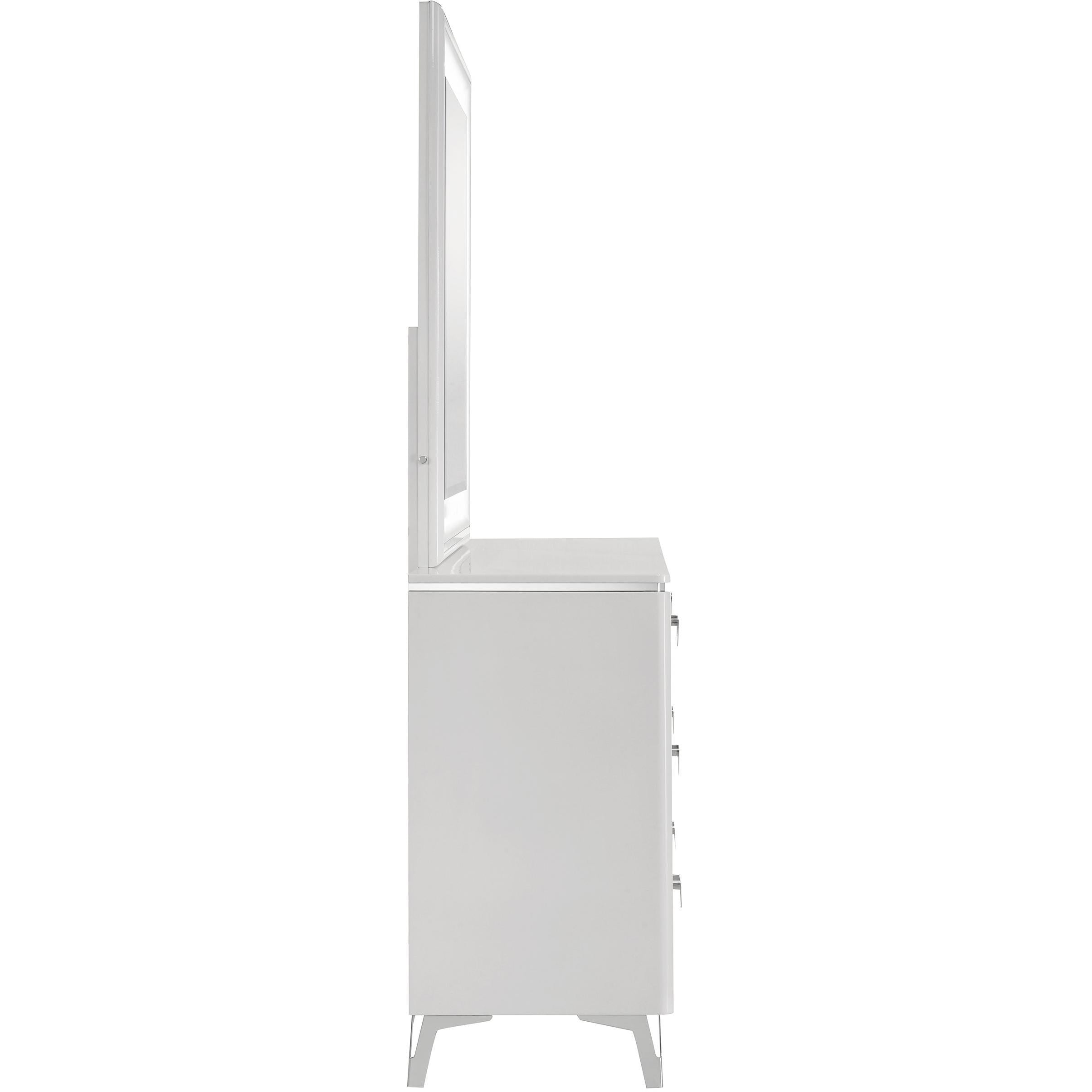  Coaster Furniture Cassia 215793M 6-drawer Dresser Cabinet with Mirror - White High Gloss IMAGE 6