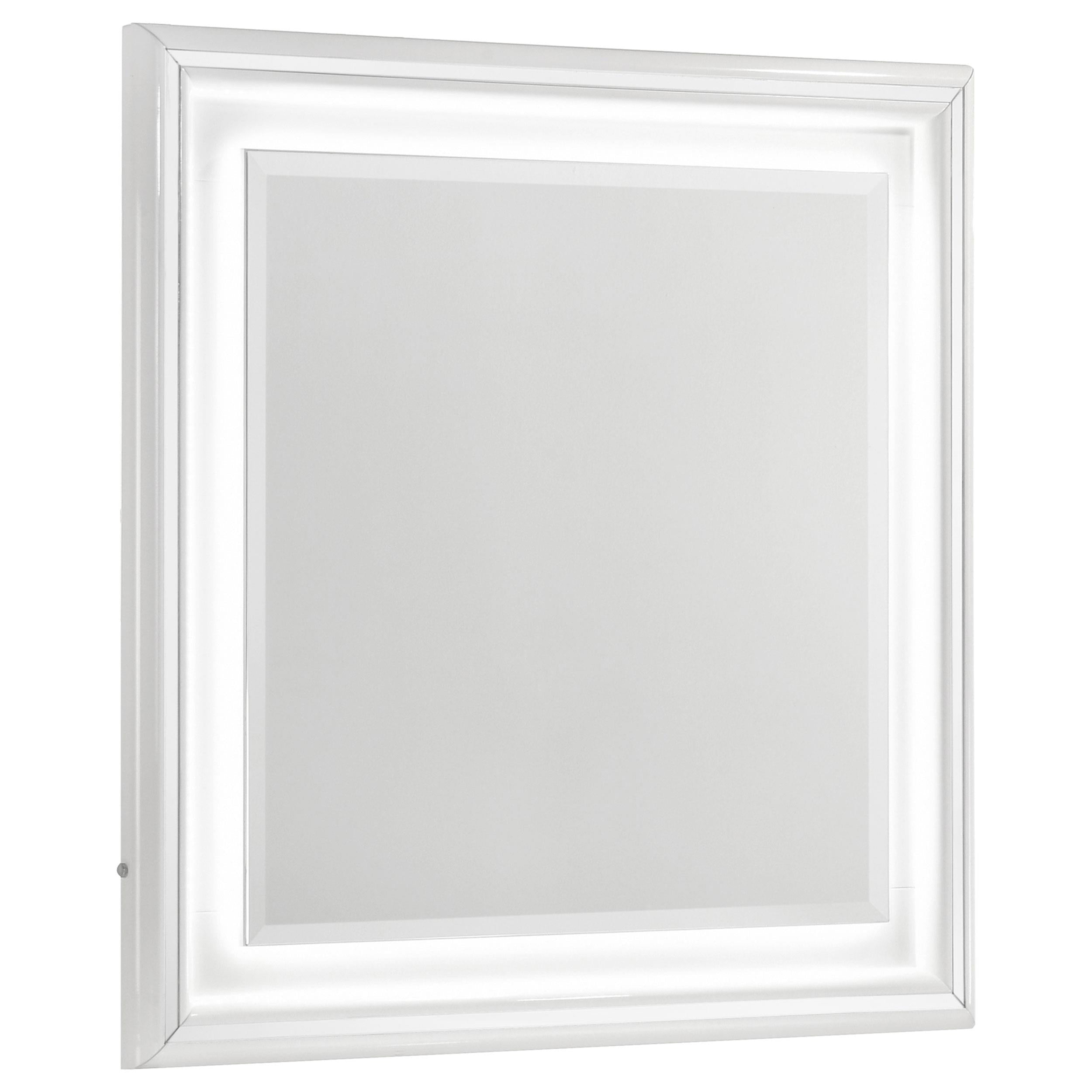  Coaster Furniture Cassia 215794 Dresser Mirror - White High Gloss IMAGE 6