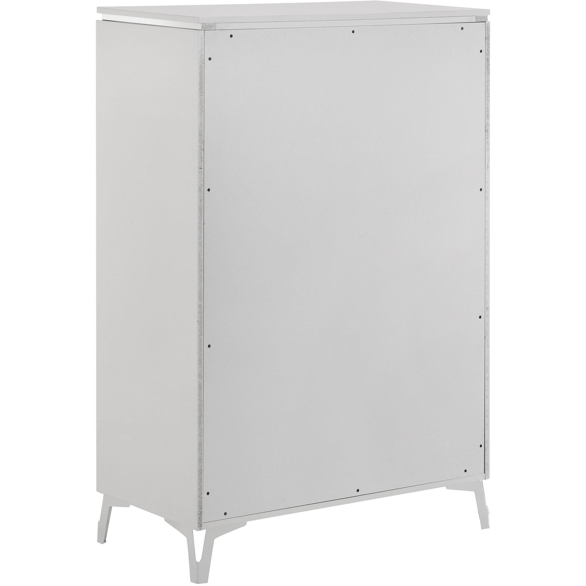  Coaster Furniture Cassia 215795 5-drawer Bedroom Chest - White High Gloss IMAGE 4