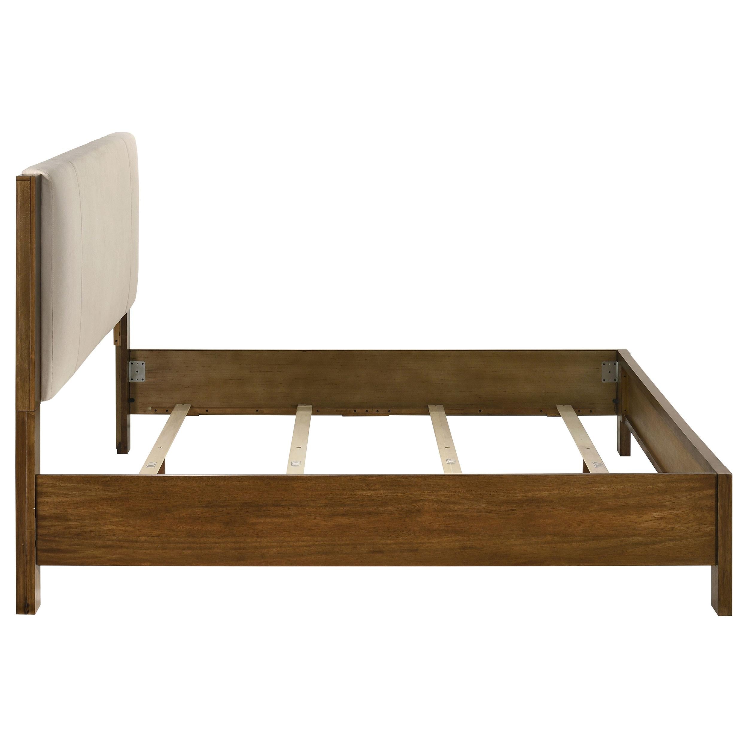  Coaster Furniture Adderley 215851KE Eastern King Wood Panel Bed   - Cream/Warm Brown IMAGE 5