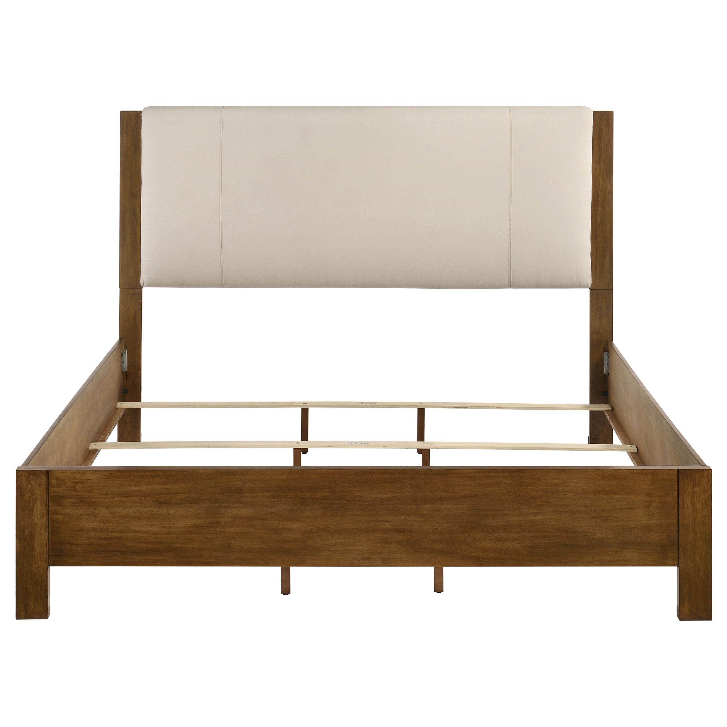  Coaster Furniture Adderley 215851KE Eastern King Wood Panel Bed   - Cream/Warm Brown IMAGE 9