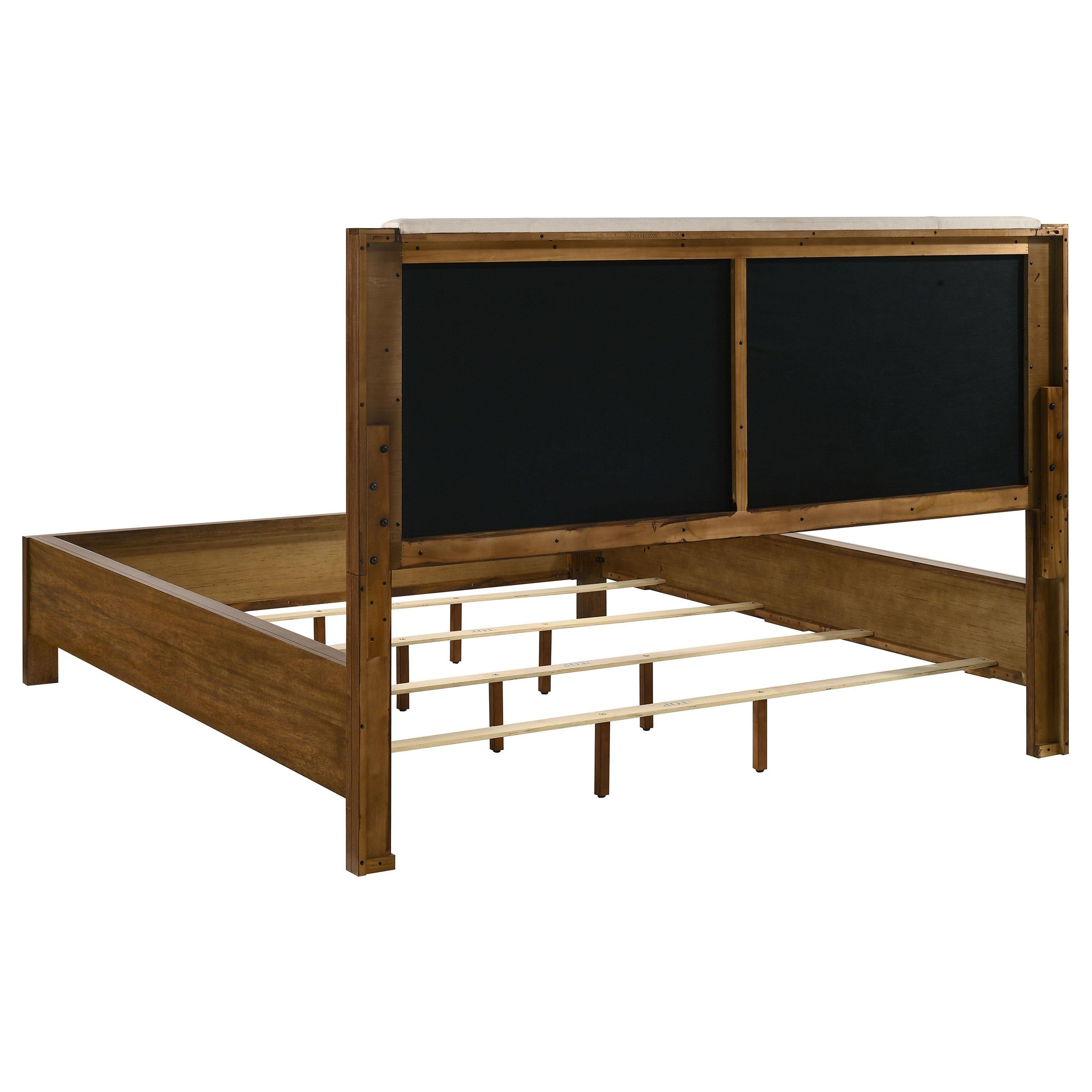  Coaster Furniture Adderley 215851KW California King Wood Panel Bed   - Cream/Warm Brown IMAGE 2