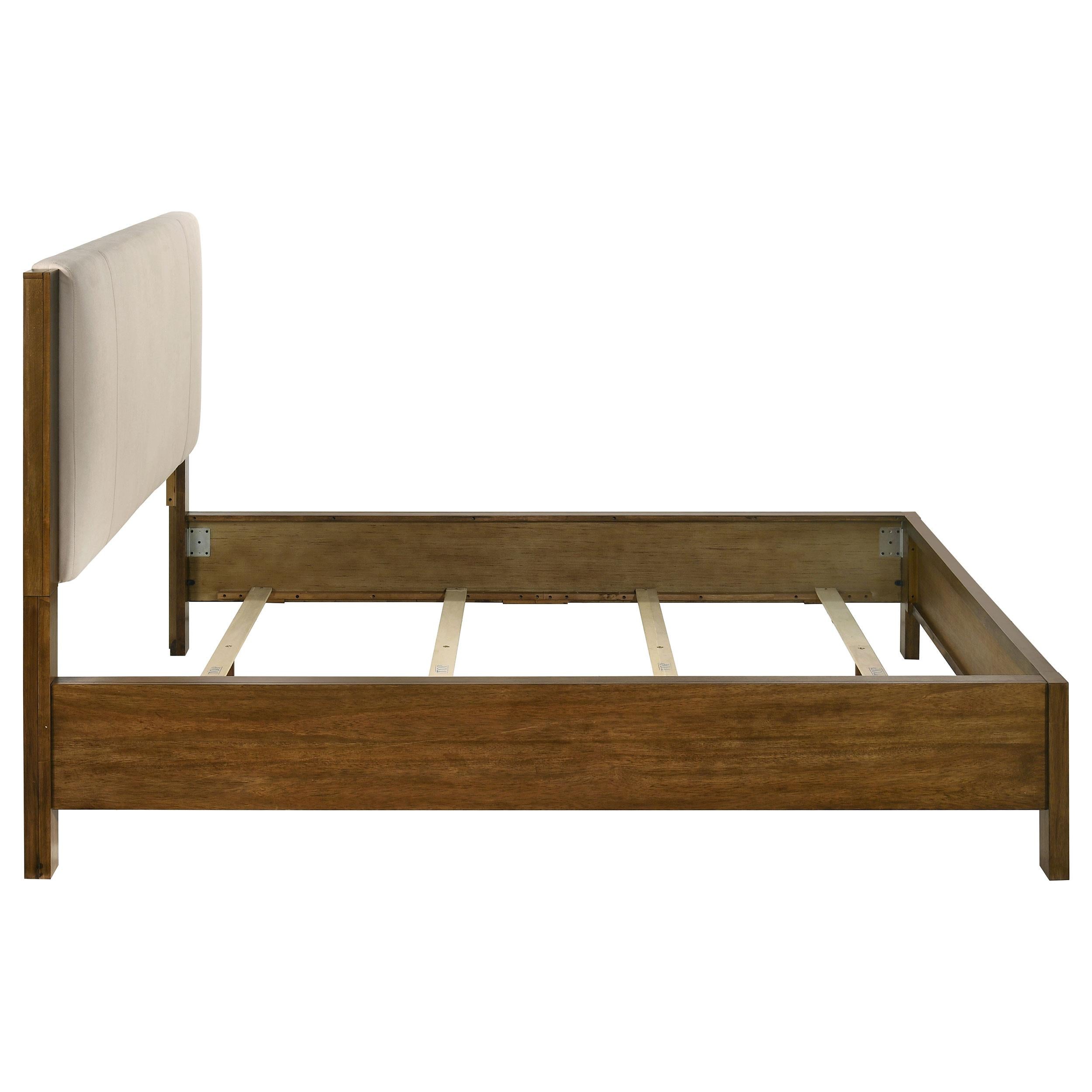  Coaster Furniture Adderley 215851KW California King Wood Panel Bed   - Cream/Warm Brown IMAGE 3