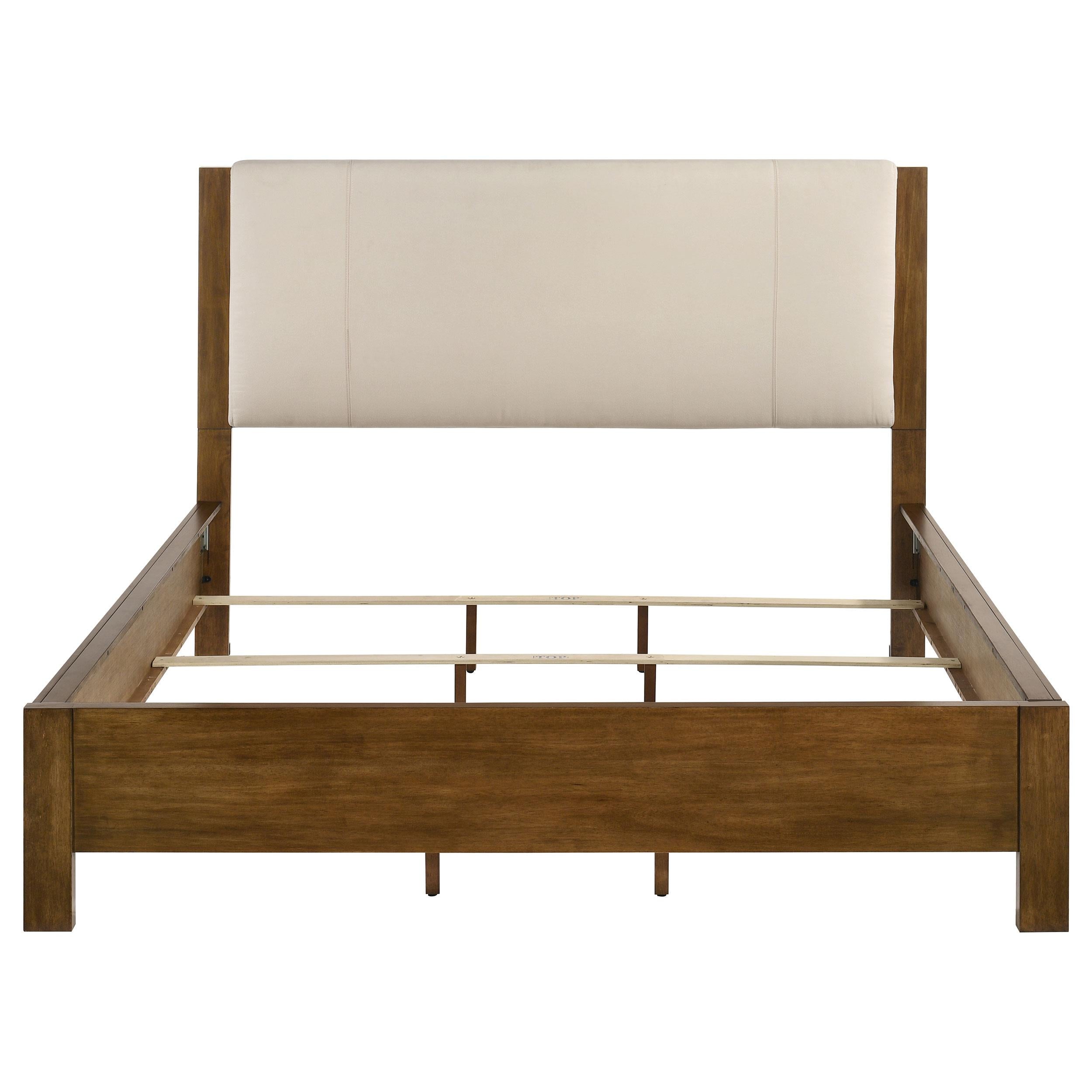  Coaster Furniture Adderley 215851KW California King Wood Panel Bed   - Cream/Warm Brown IMAGE 9
