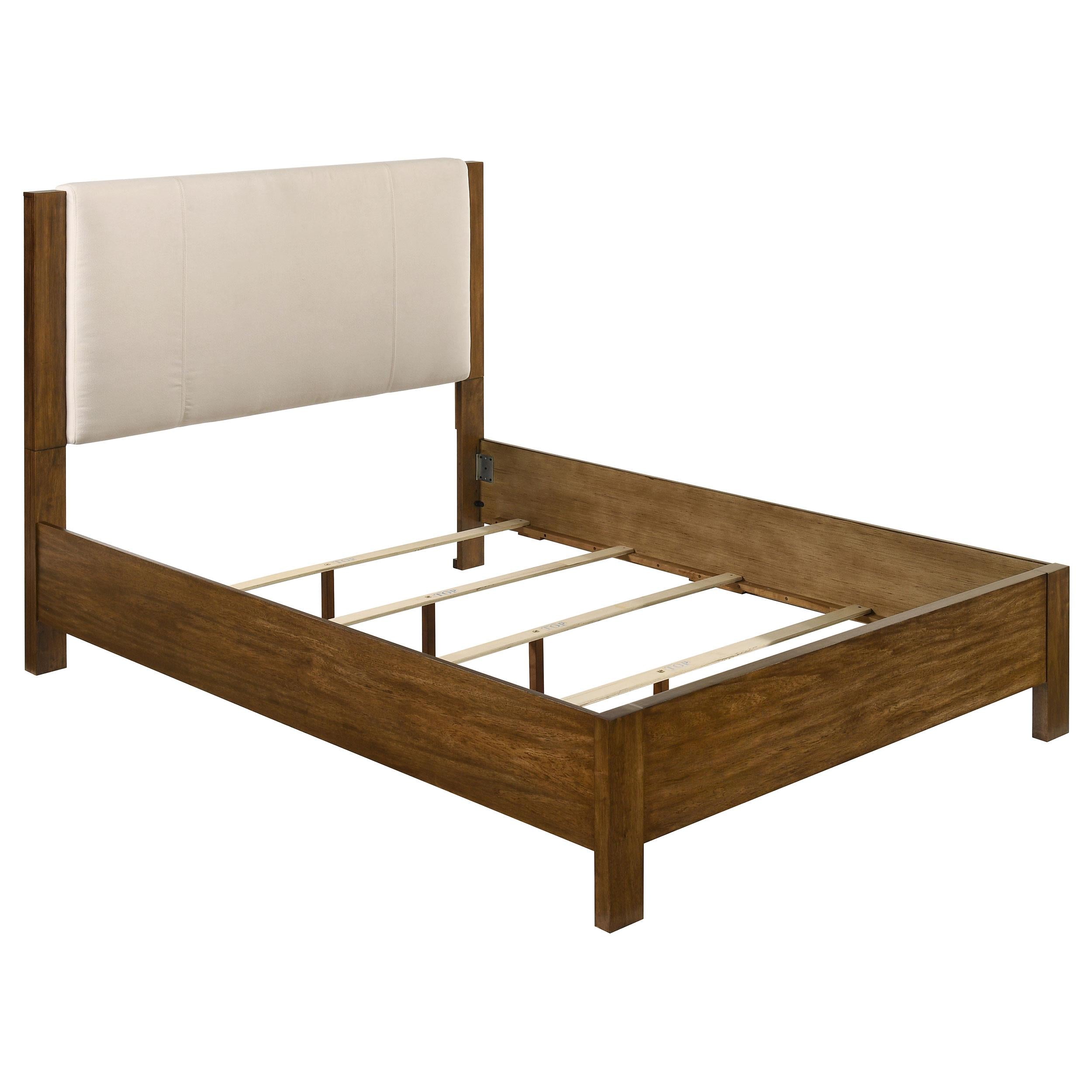  Coaster Furniture Adderley 215851Q Queen Wood Panel Bed   - Cream/Warm Brown IMAGE 4