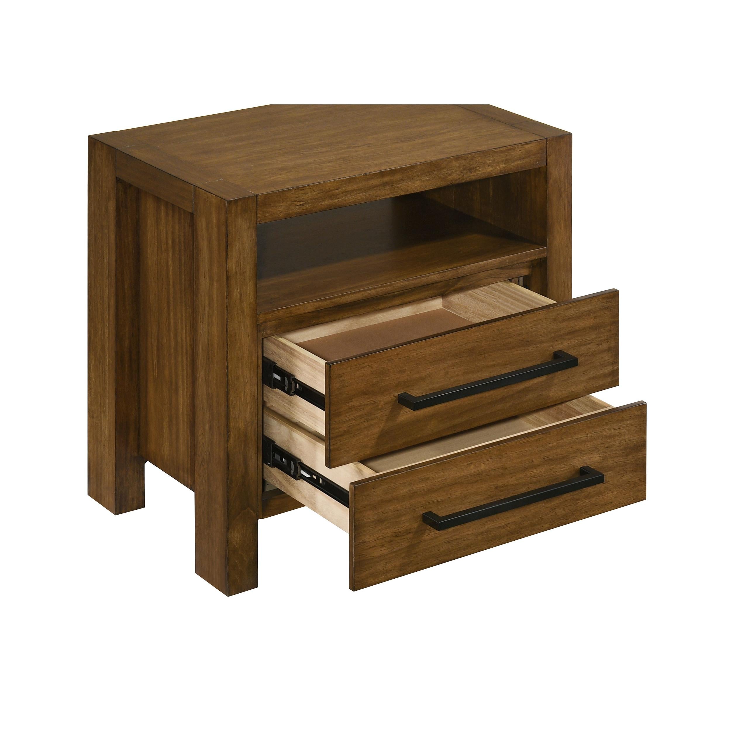  Coaster Furniture Adderley 215852 2-drawer Nightstand Bedside Table - Warm Brown IMAGE 11