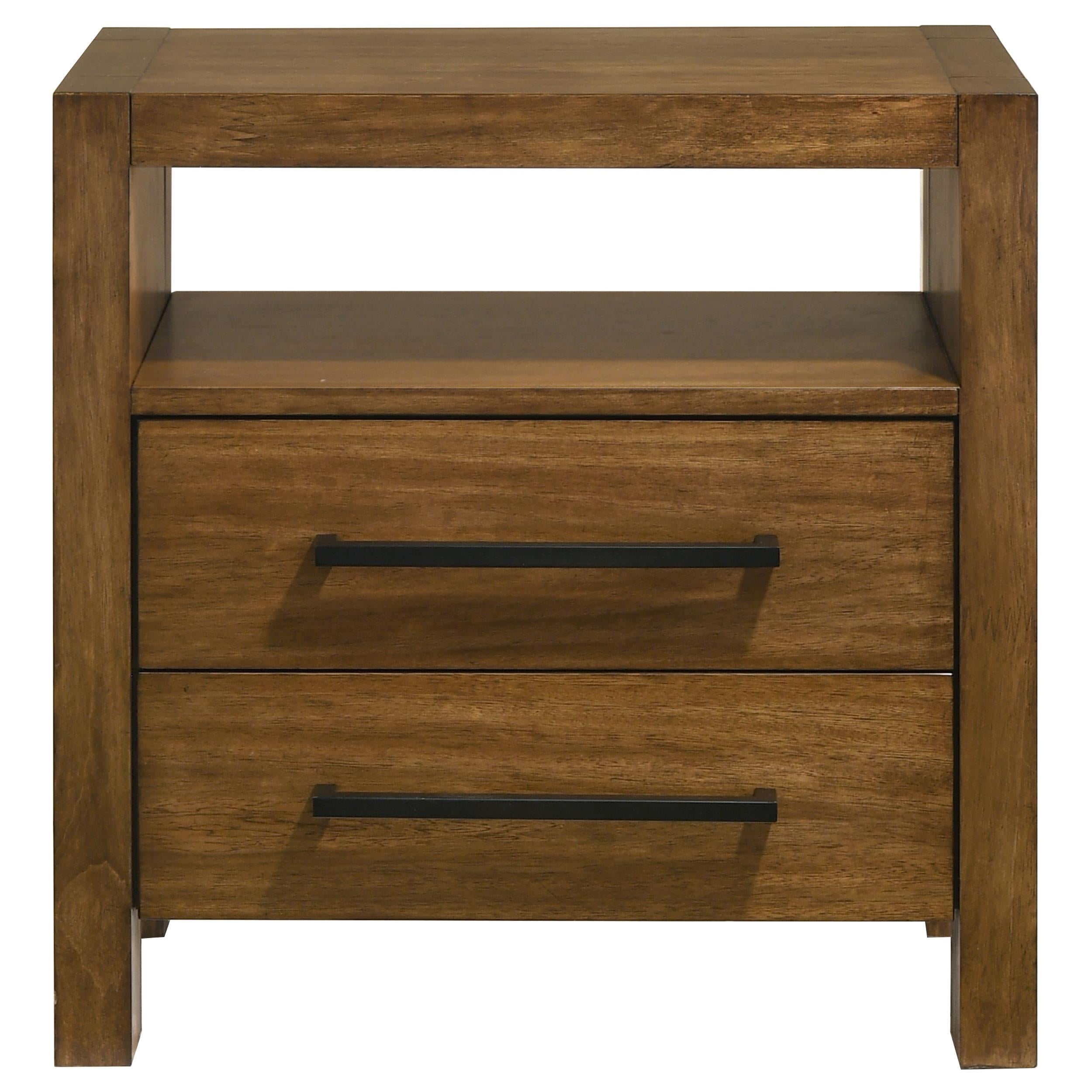  Coaster Furniture Adderley 215852 2-drawer Nightstand Bedside Table - Warm Brown IMAGE 5