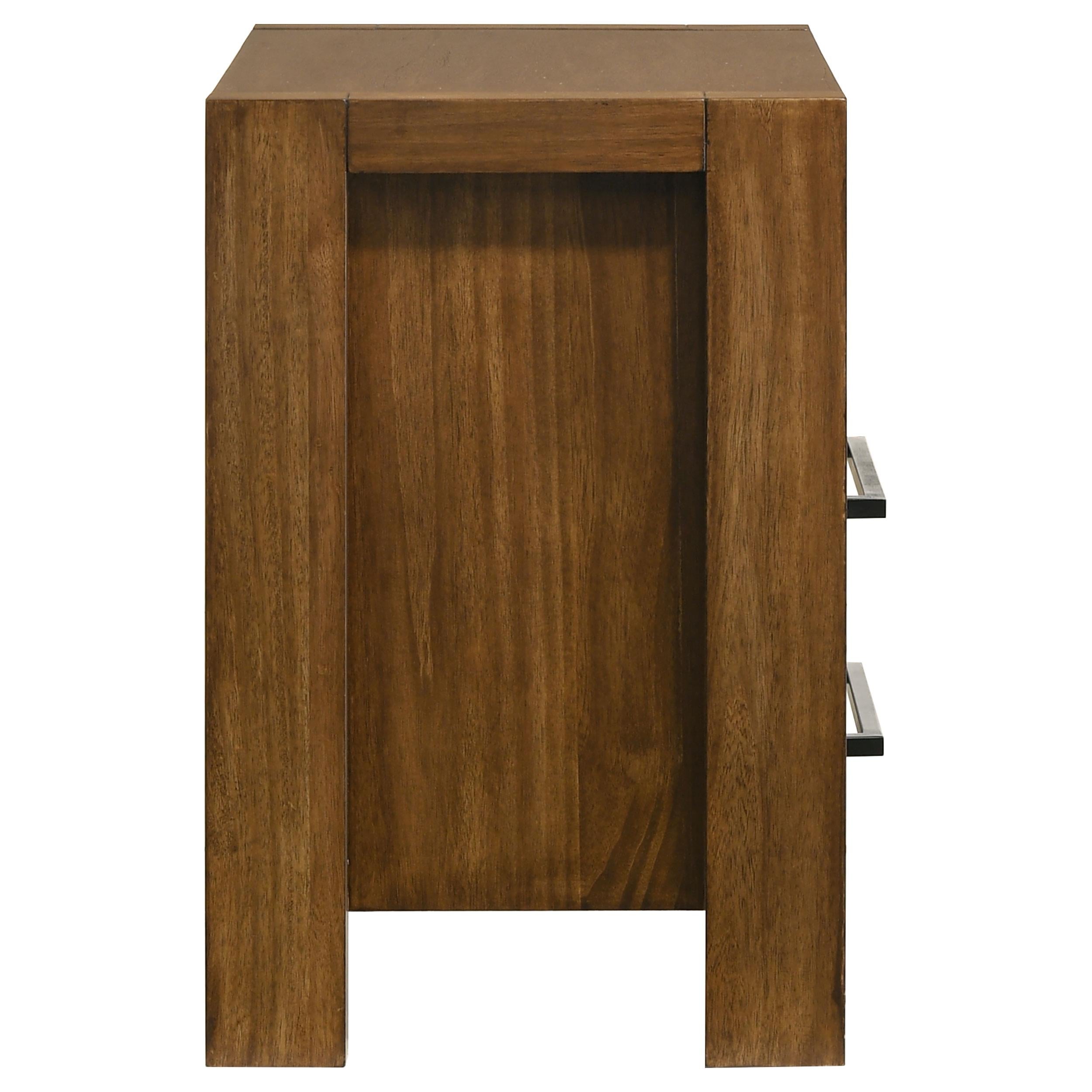  Coaster Furniture Adderley 215852 2-drawer Nightstand Bedside Table - Warm Brown IMAGE 6