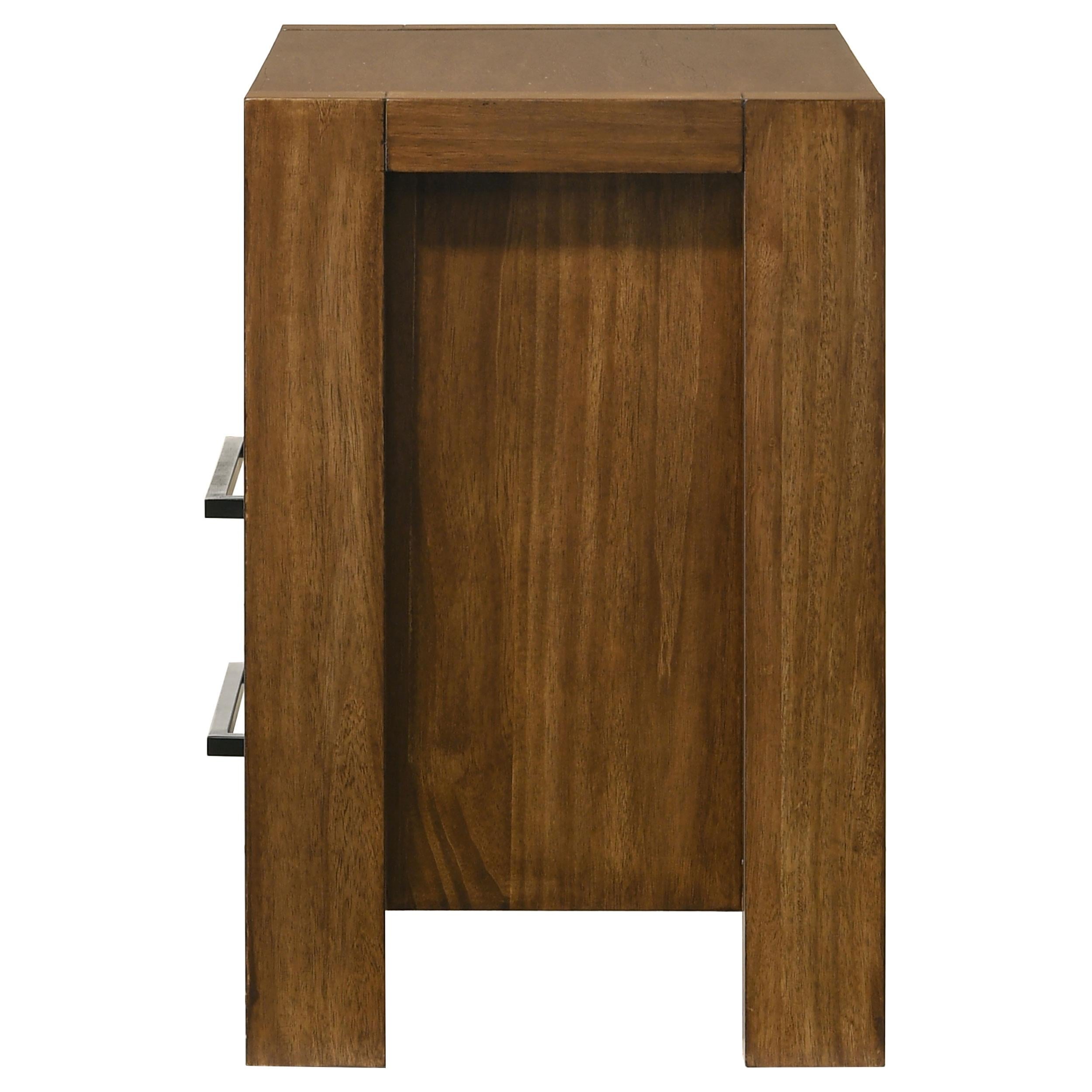  Coaster Furniture Adderley 215852 2-drawer Nightstand Bedside Table - Warm Brown IMAGE 7