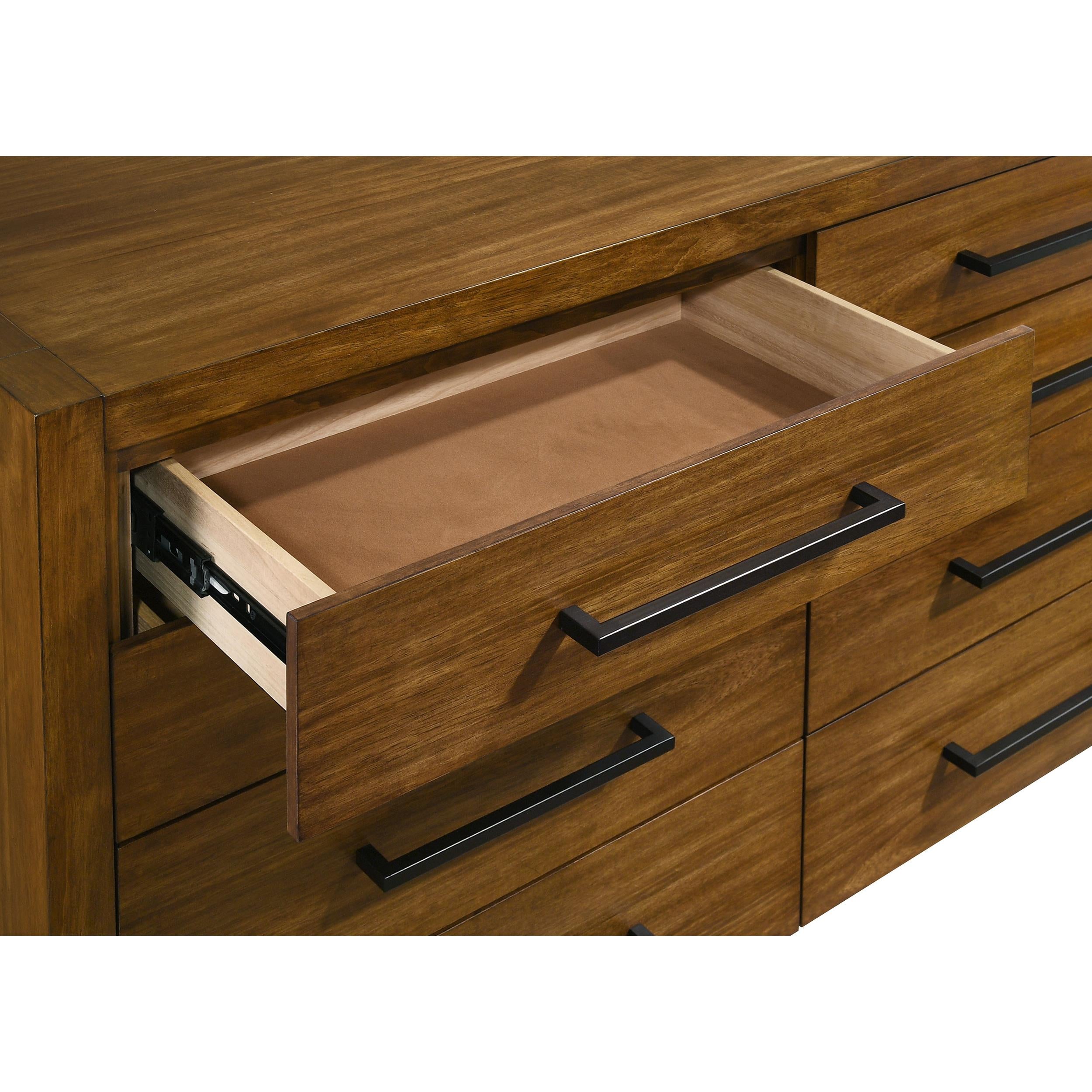  Coaster Furniture Adderley 215853M 8-drawer Bedroom Dresser and Mirror - Warm Brown IMAGE 4