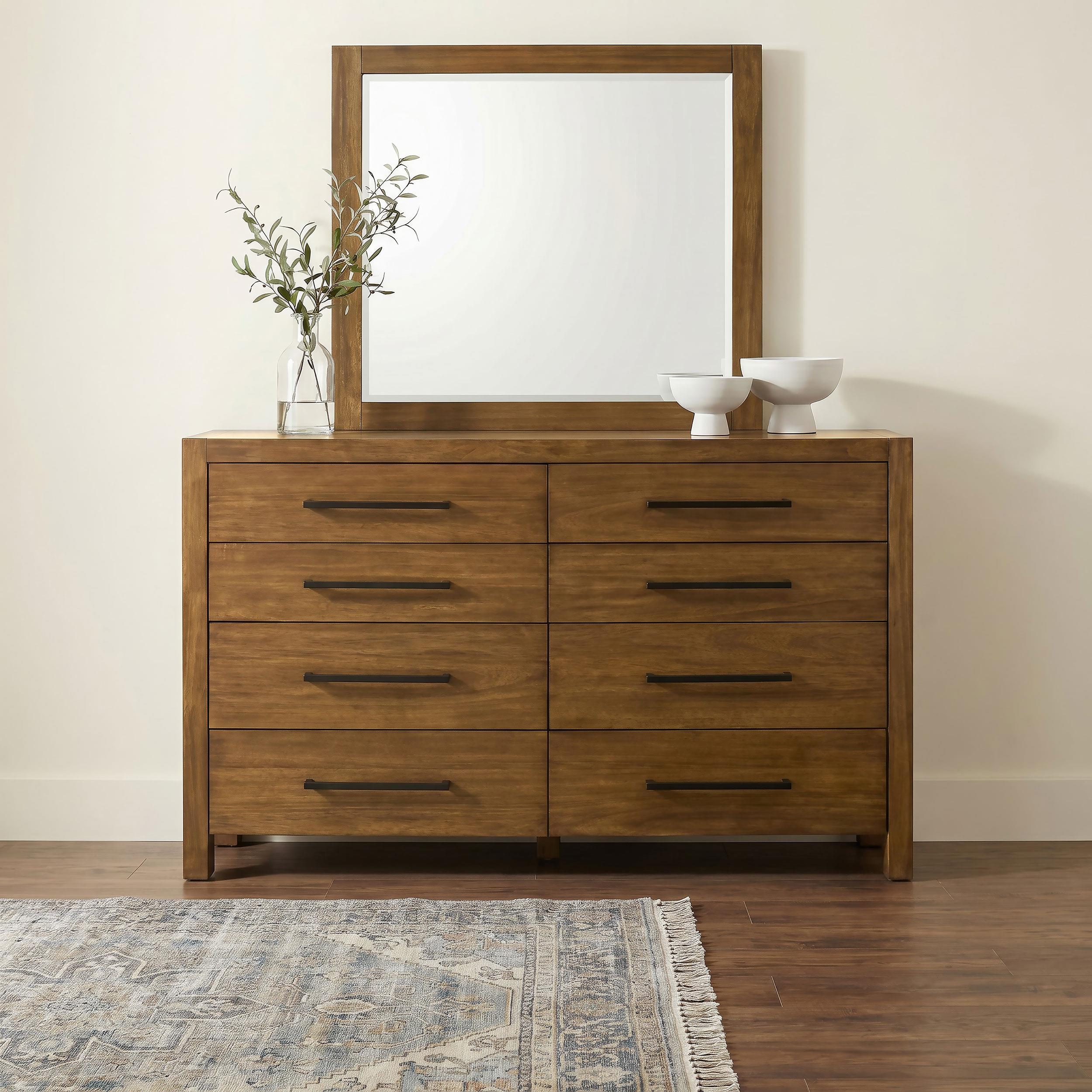  Coaster Furniture Adderley 215853M 8-drawer Bedroom Dresser and Mirror - Warm Brown IMAGE 6