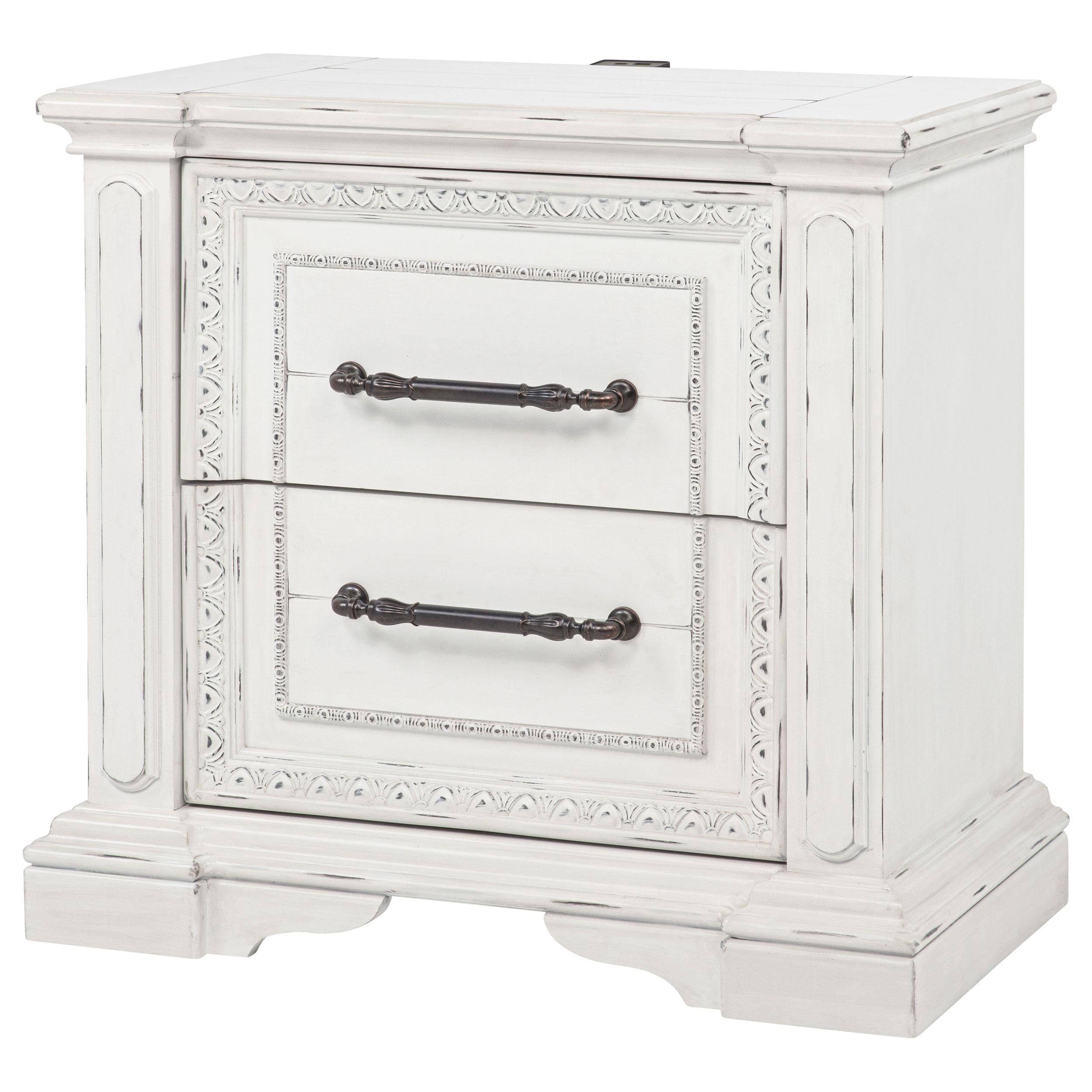  Coaster Furniture McKinney 215872 2-drawer Nightstand with Dual USB - Vintage White IMAGE 12