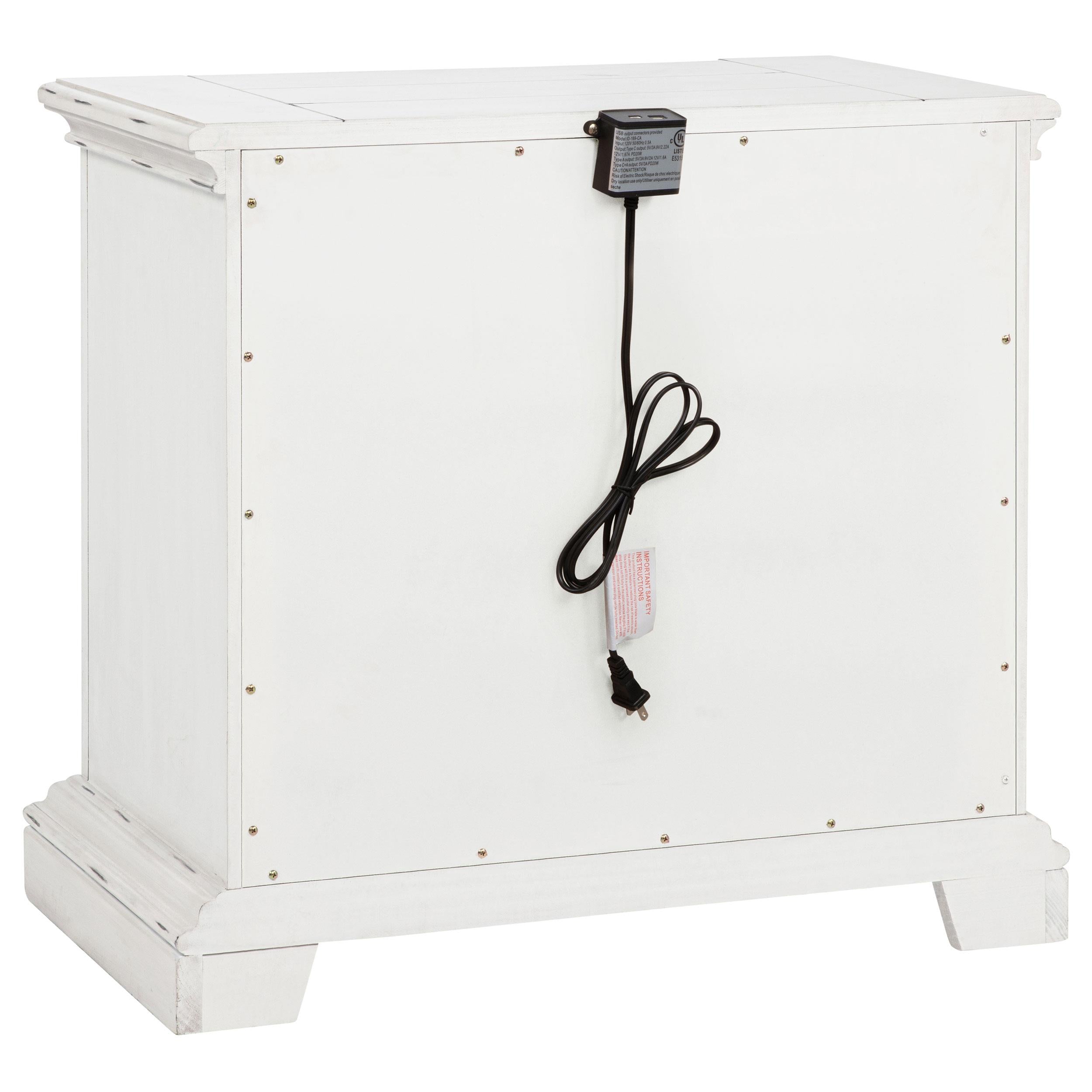 Coaster Furniture McKinney 215872 2-drawer Nightstand with Dual USB - Vintage White IMAGE 4