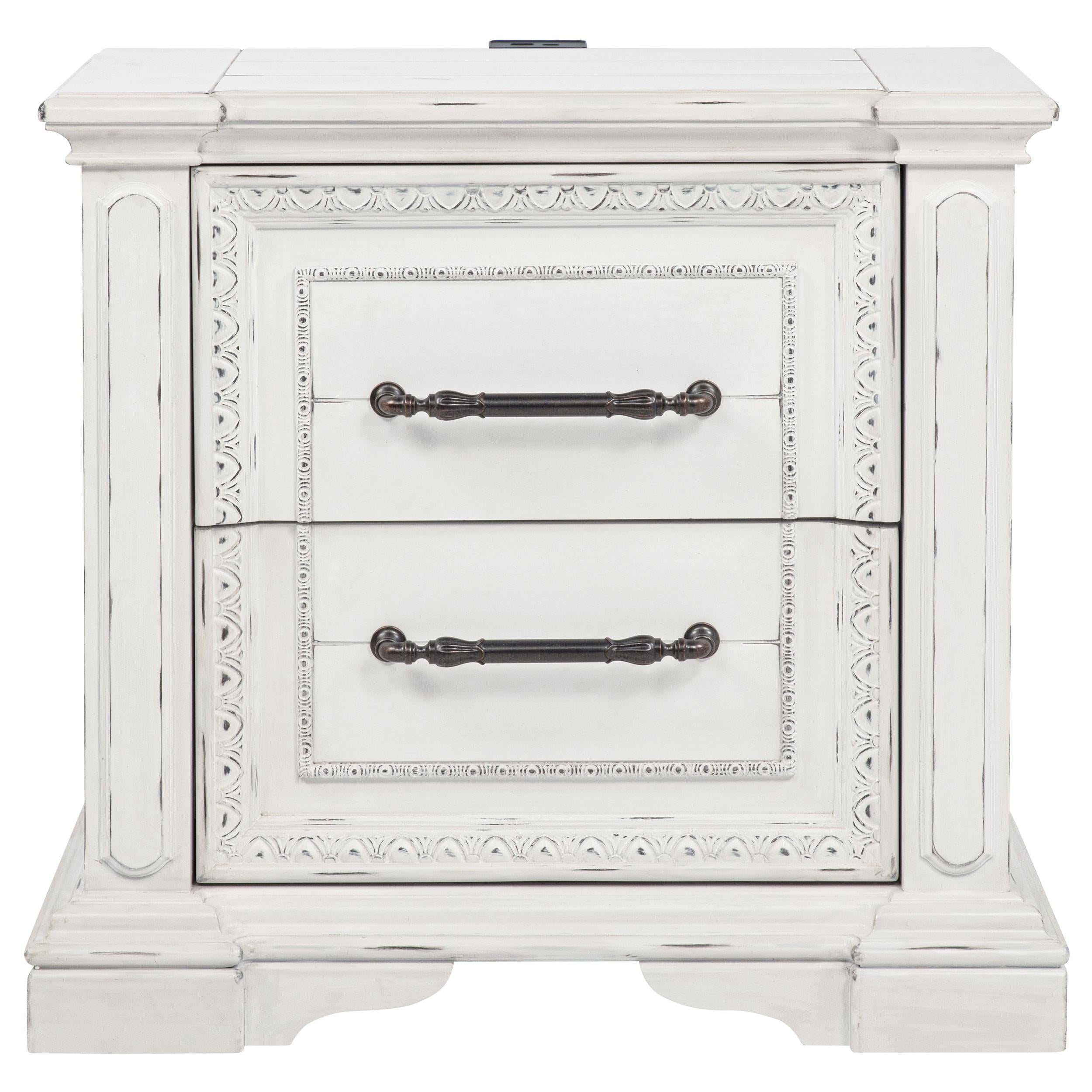  Coaster Furniture McKinney 215872 2-drawer Nightstand with Dual USB - Vintage White IMAGE 9