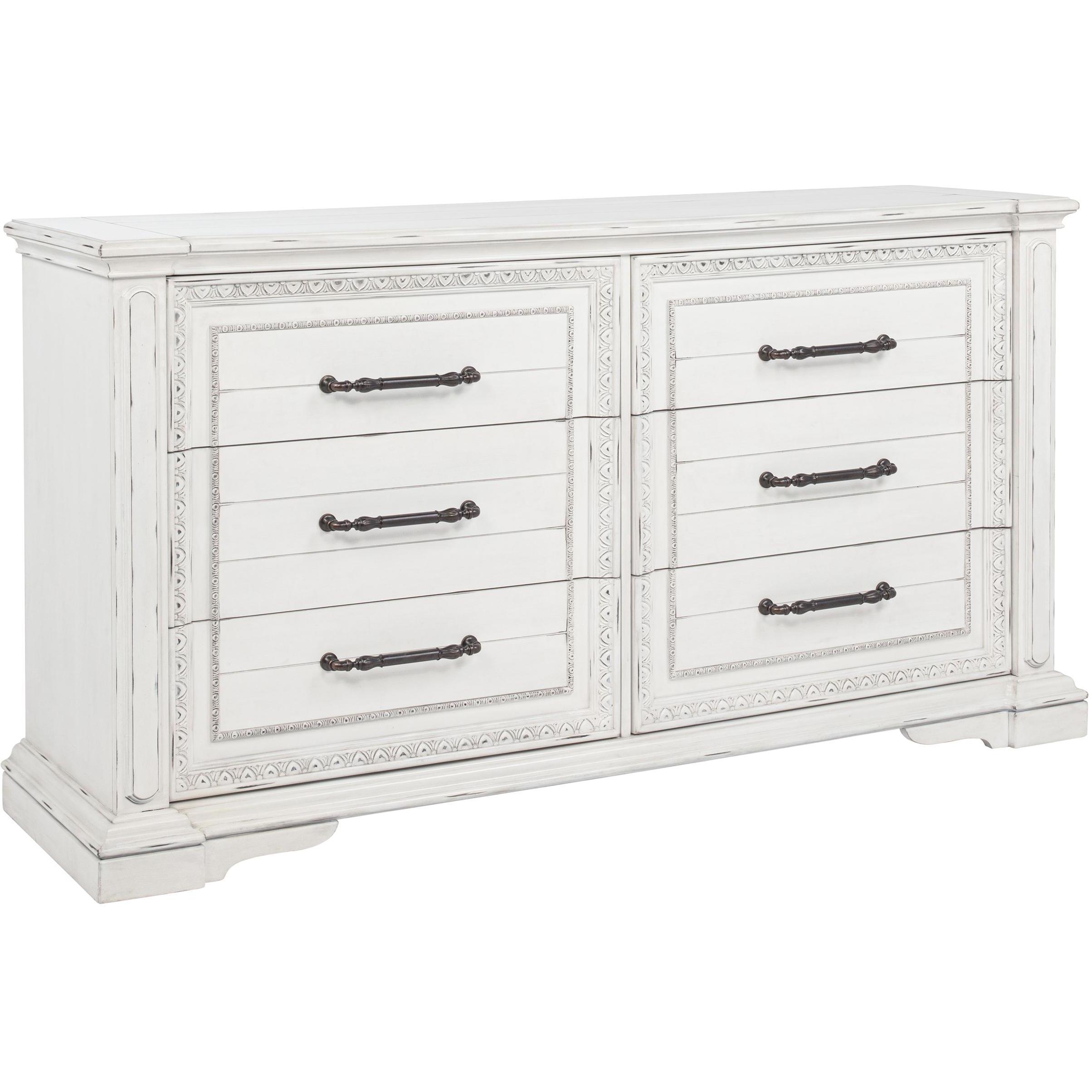  Coaster Furniture McKinney 215873 6-drawer Bedroom Dresser Cabinet - Vintage White IMAGE 1